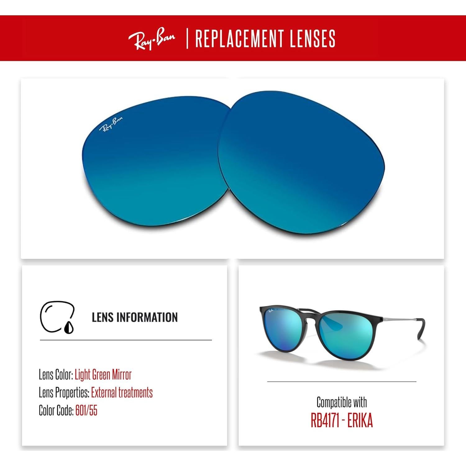 Lentes Ray-Ban RB4171 ERIKA 54mm + Kit de Cuidado iWear