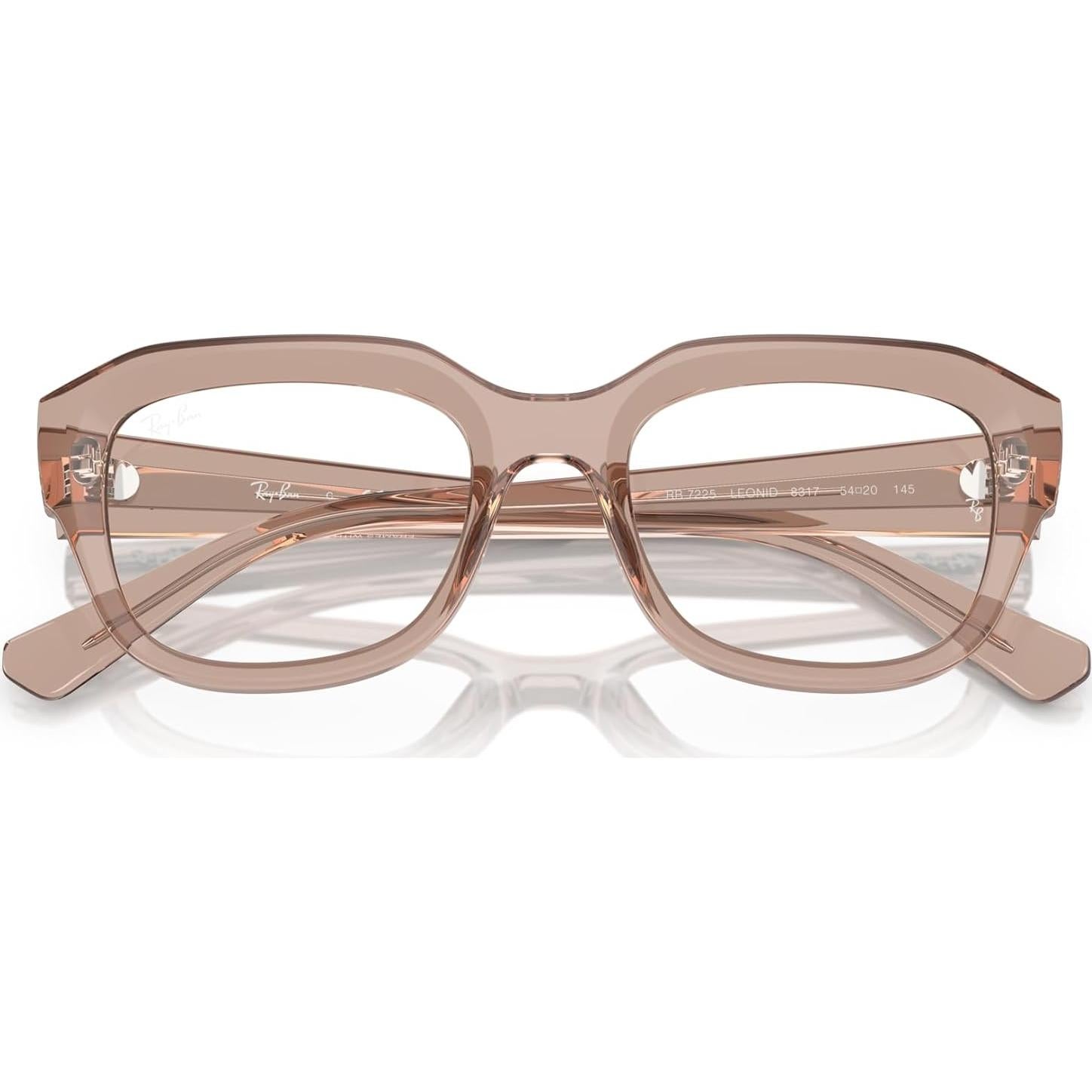 Gafas Ray-Ban RX7225 Leonid Cuadradas 52mm Marrón Claro