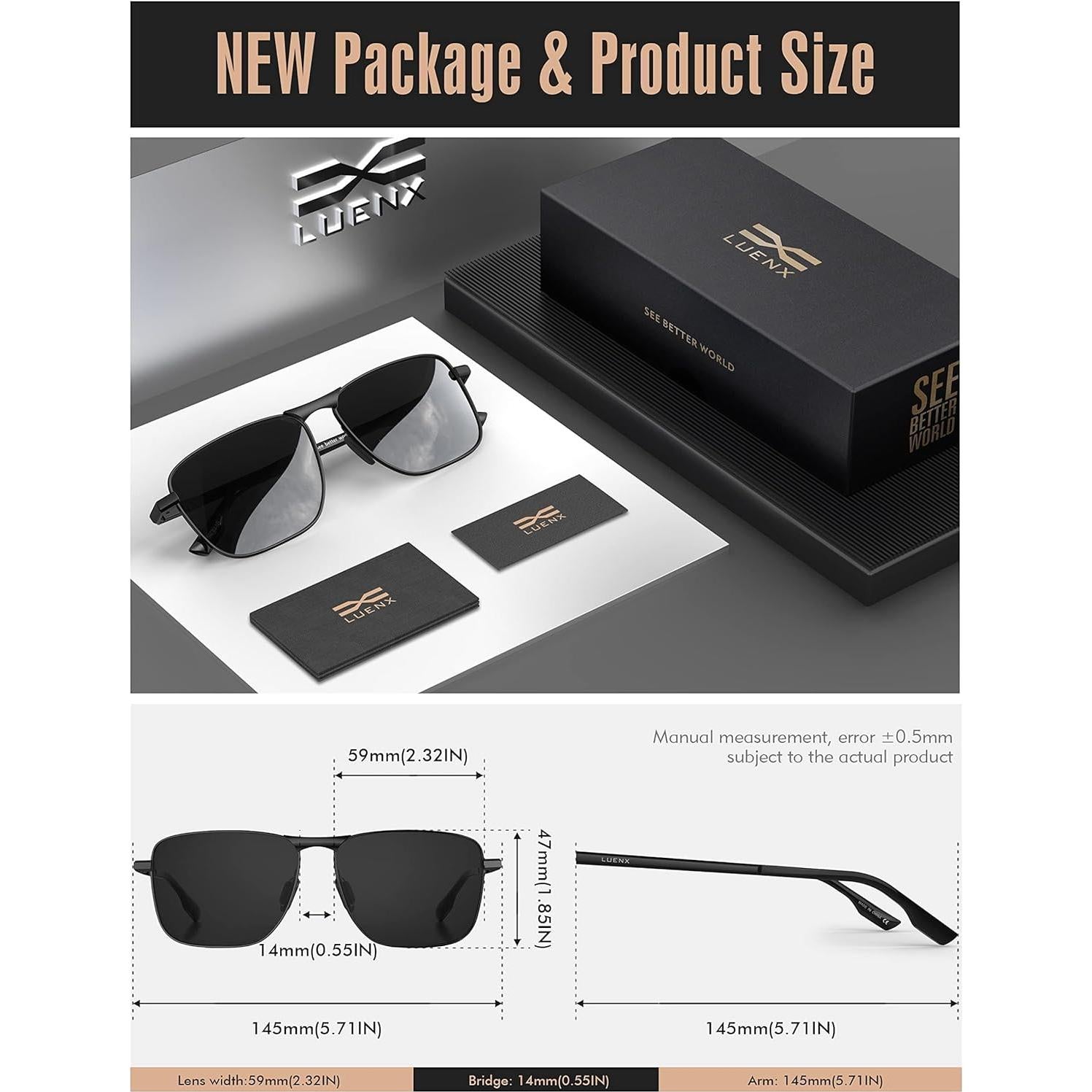 Gafas de Sol Aviador Polarizadas LUENX Retro UV400