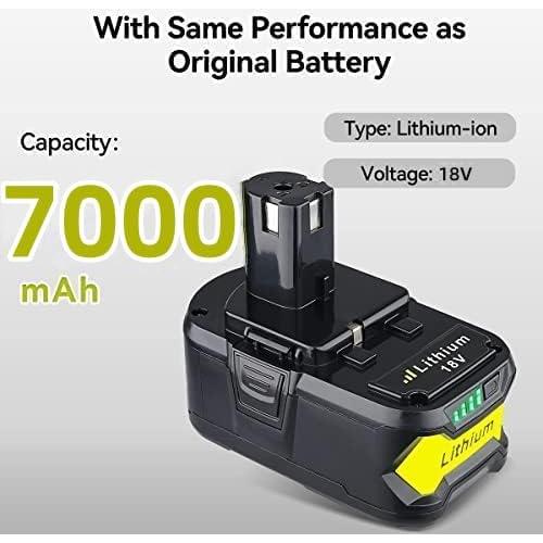 2 Baterías de Litio 7.0Ah Ryobi 18V P108 Reemplazo Nuevo