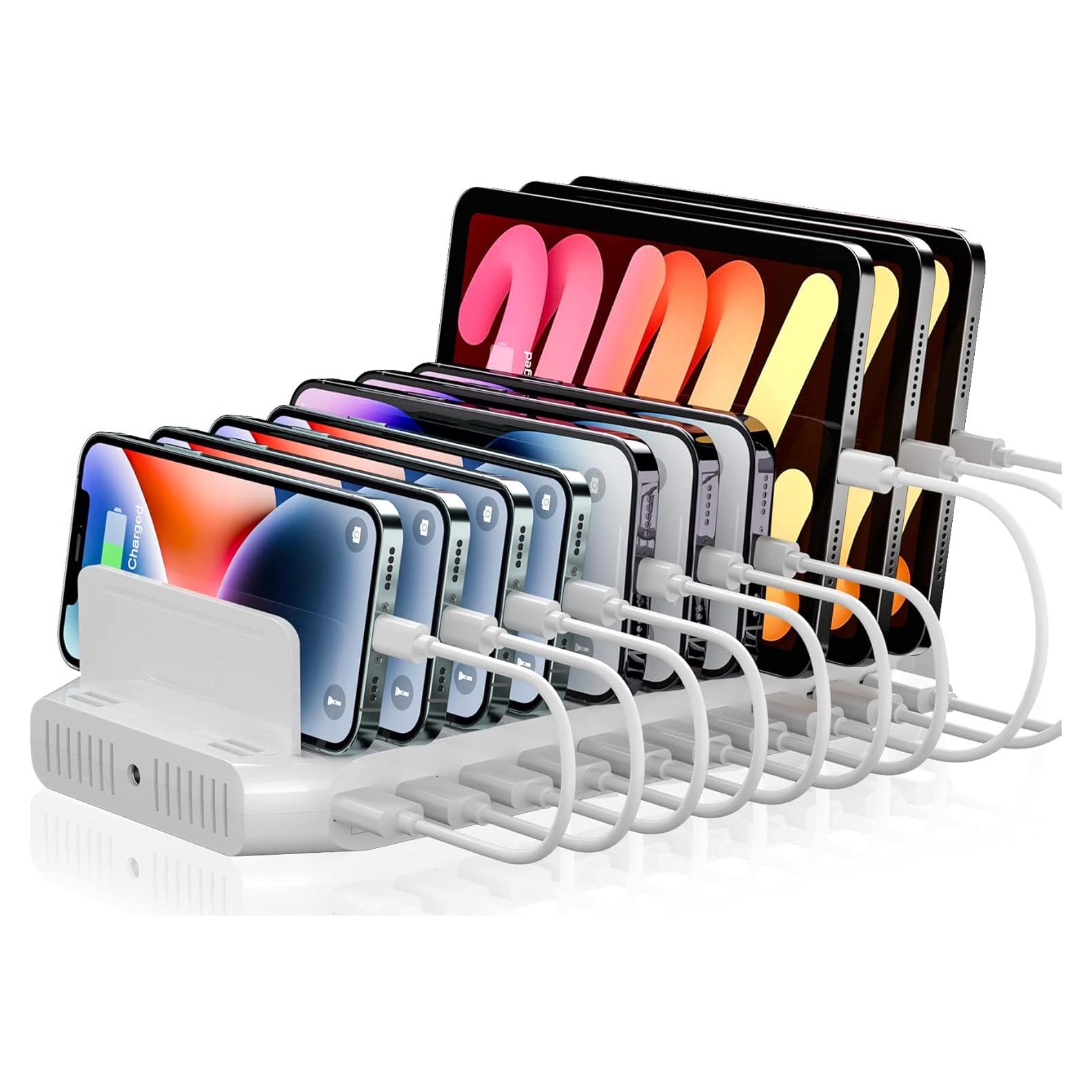 Estación de Carga USB Alxum 10 Puertos 60W Blanca