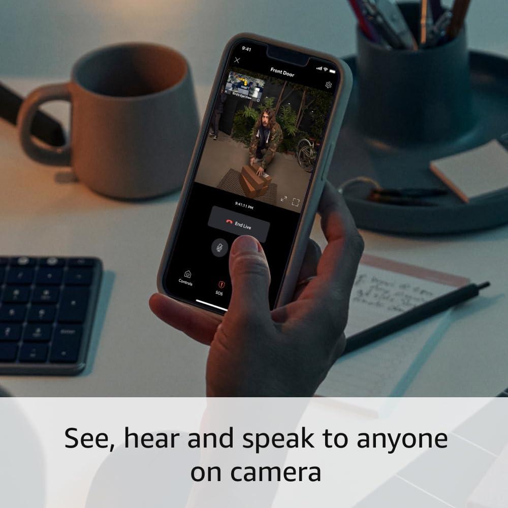 Like-New Ring Battery Doorbell Pro (newest model), Two-Way Talk with Audio+, 3D Motion Detection, and 1536p HD+ Head-to-Toe Video