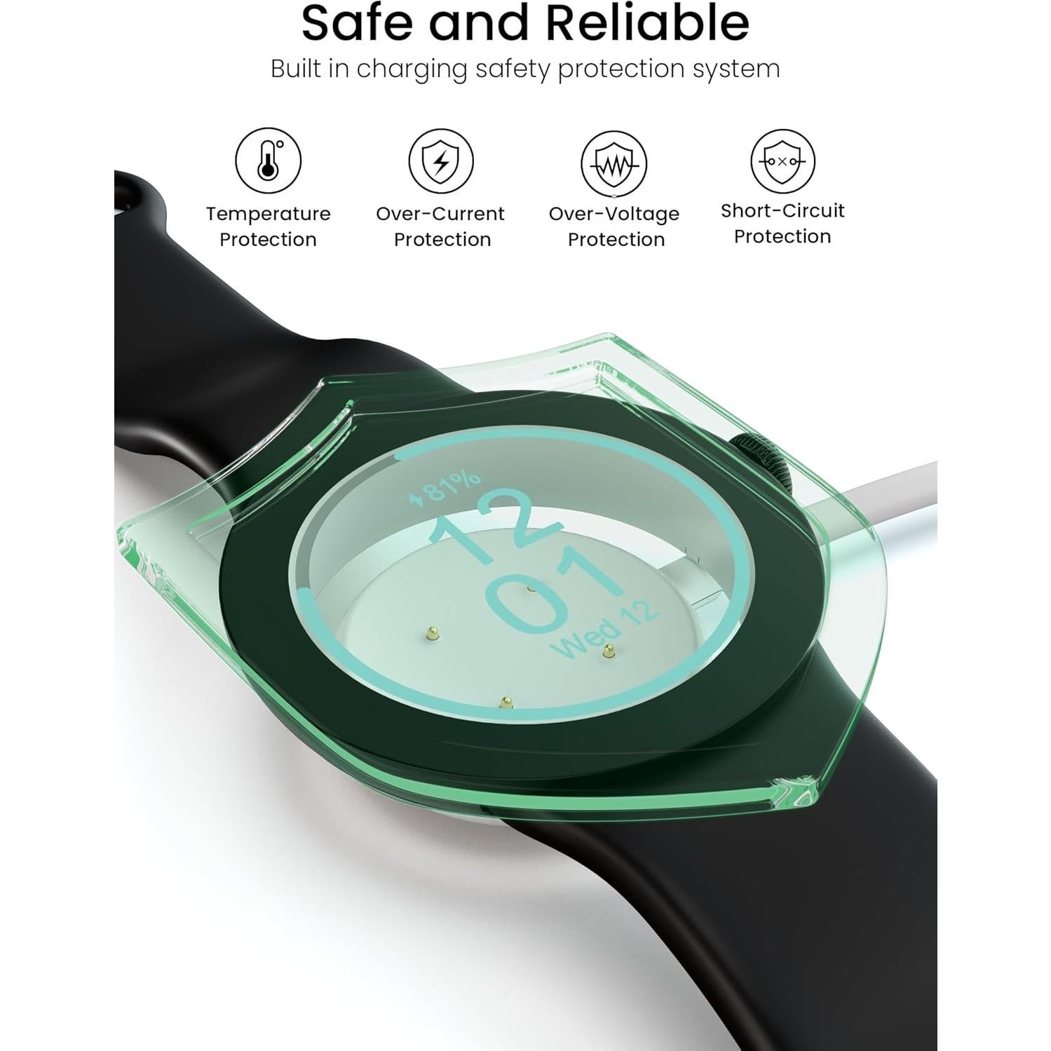 Cargador USB Inalámbrico Sinoacc 1m para Google Pixel Watch 2