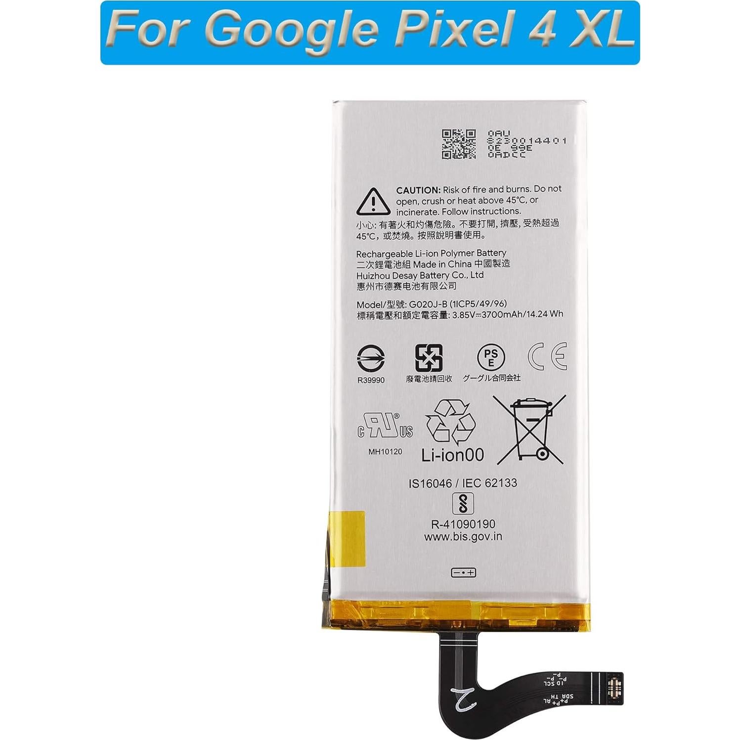 Batería de Reemplazo G020J-B para Google Pixel 4 XL 3700mAh