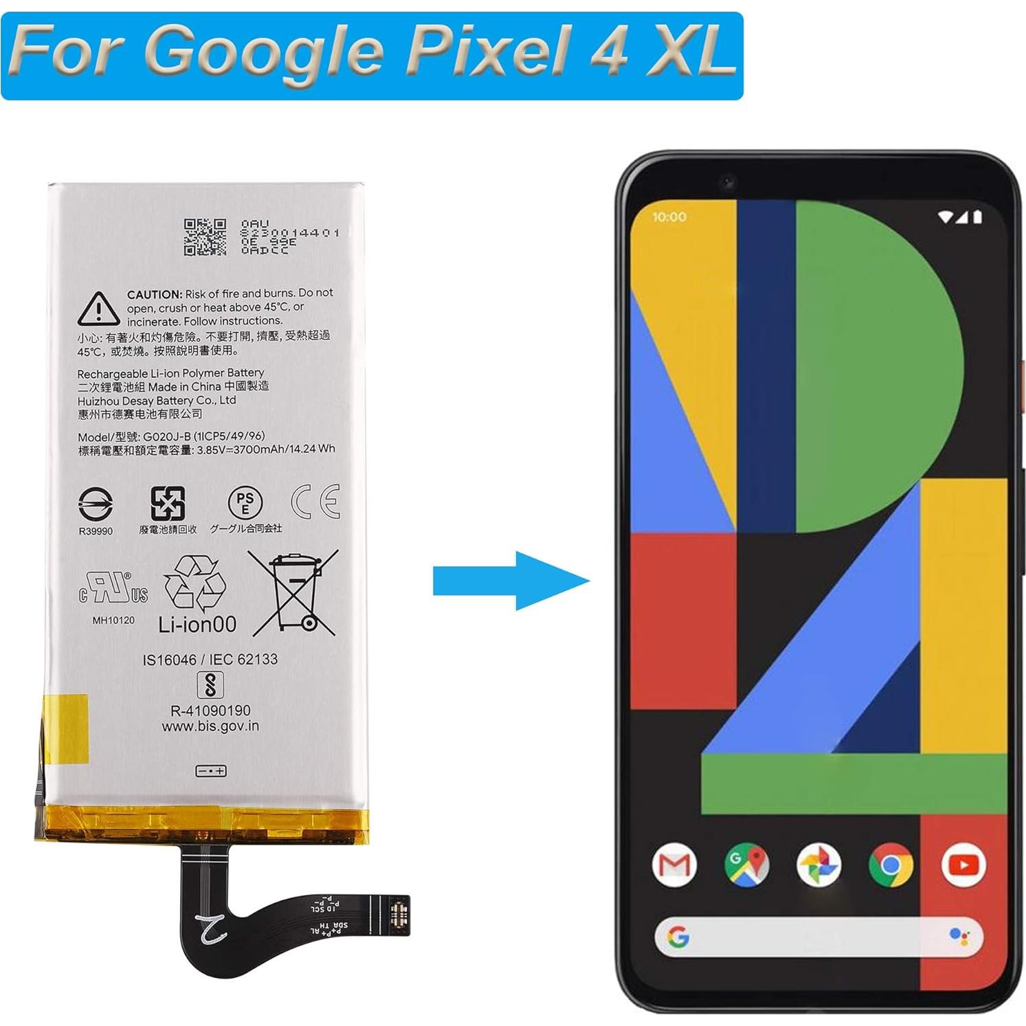 Batería de Reemplazo G020J-B para Google Pixel 4 XL 3700mAh