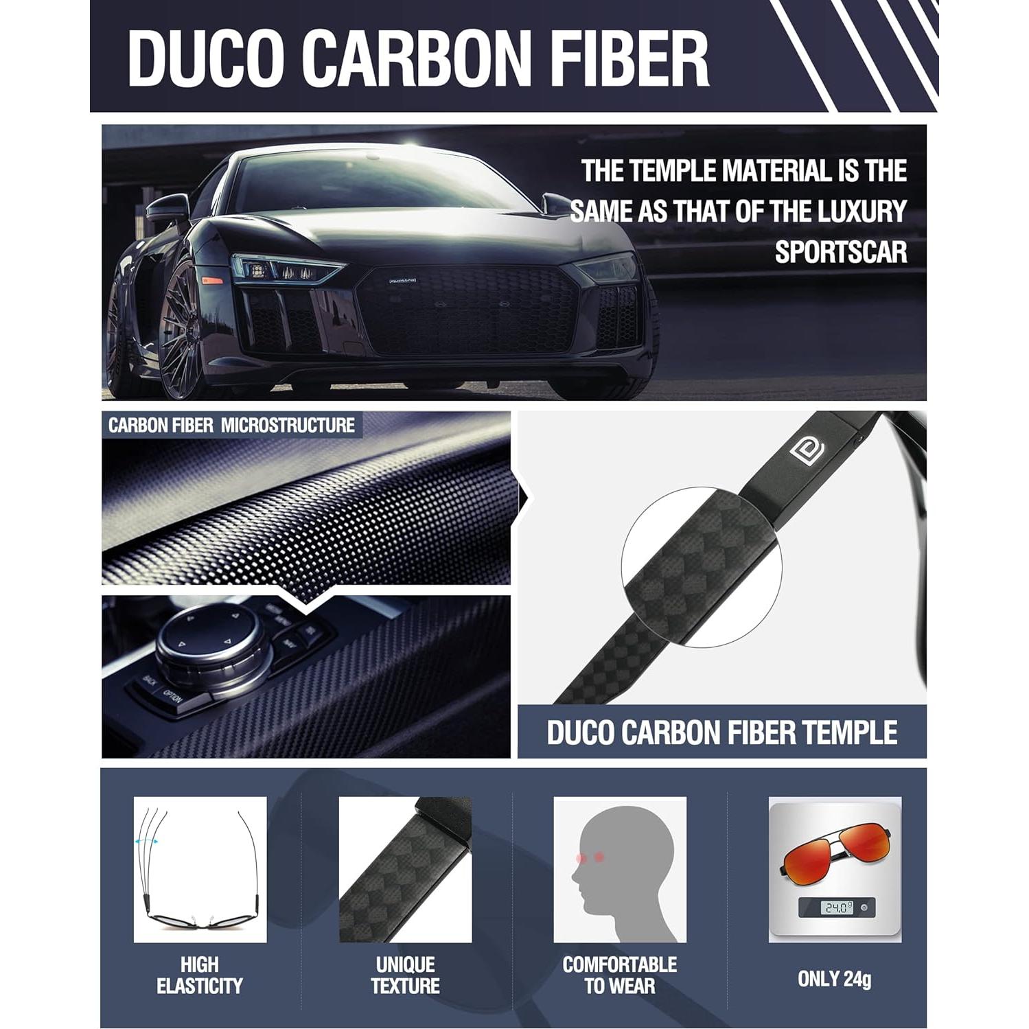 Gafas de sol DUCO Aviador Polarizadas UV 3051 Marco Negro