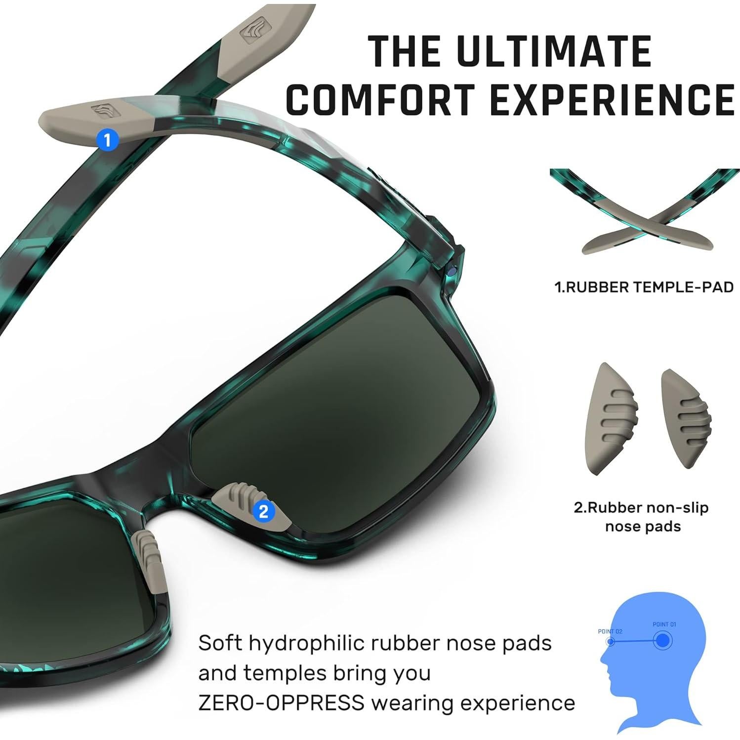 Gafas de sol deportivas TOREGE TR65 polarizadas UV400