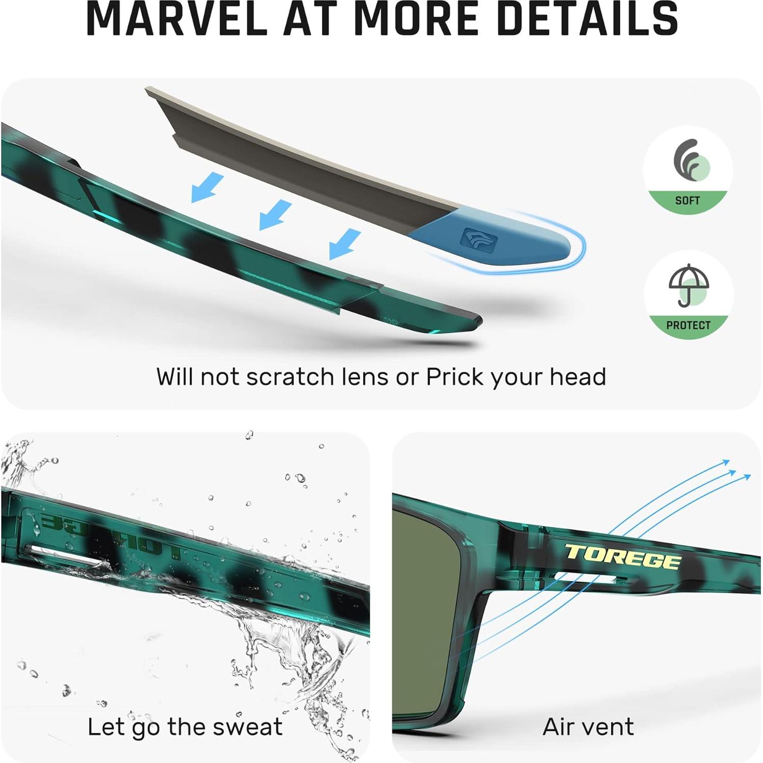 Gafas de sol deportivas TOREGE TR65 polarizadas UV400