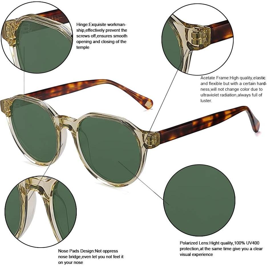 Gafas de sol polarizadas VentiVenti redondas 52mm unisex