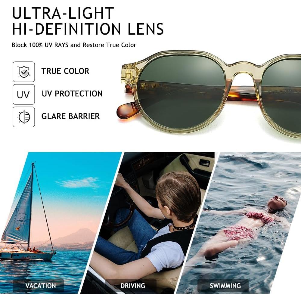 Gafas de sol polarizadas VentiVenti redondas 52mm unisex