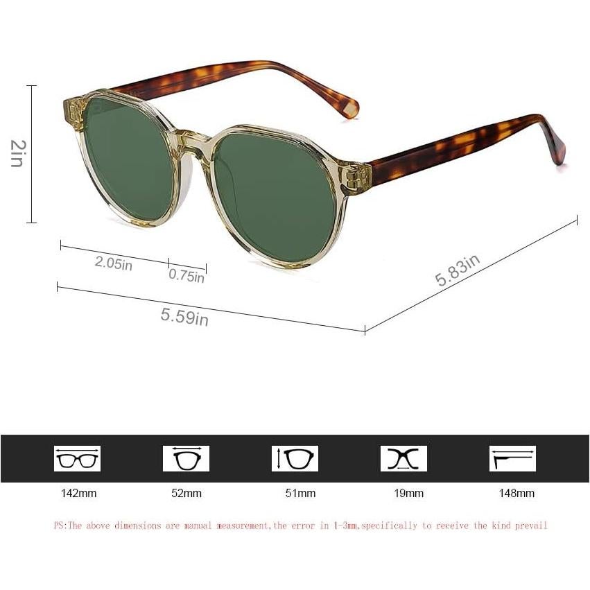 Gafas de sol polarizadas VentiVenti redondas 52mm unisex