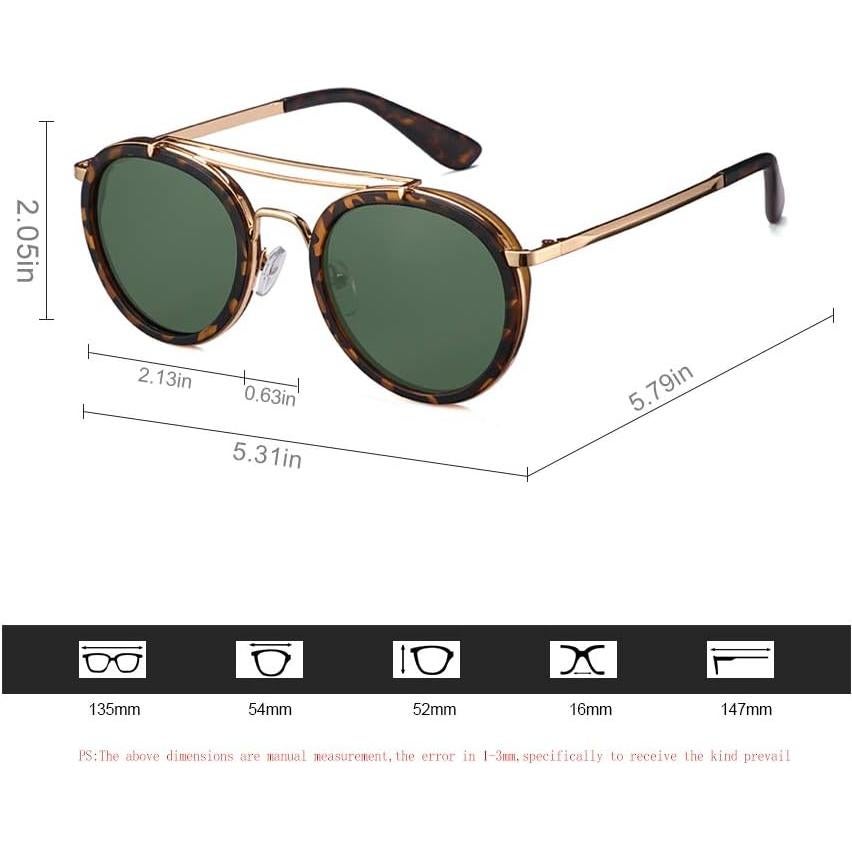 Gafas de sol polarizadas VentiVenti estilo vintage unisex