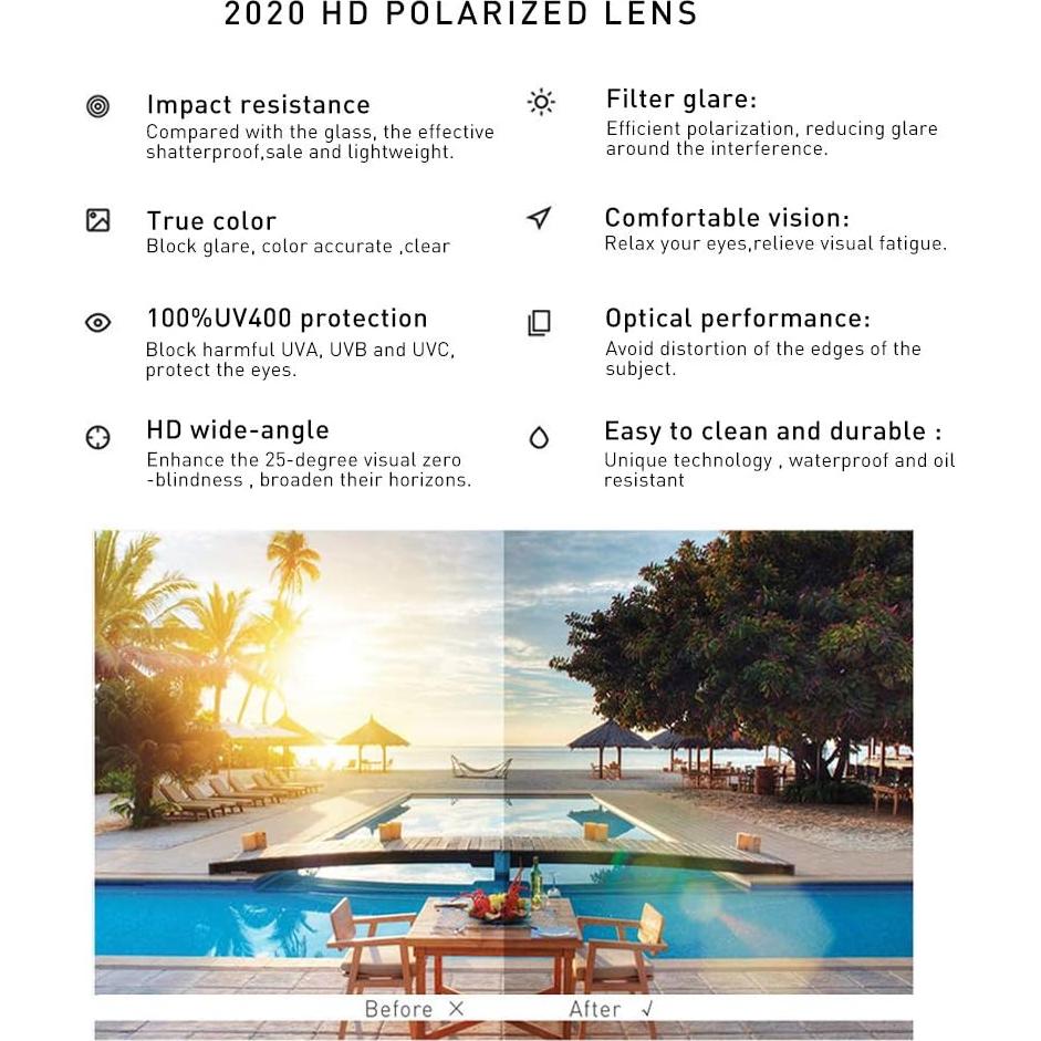 Gafas de sol polarizadas VentiVenti estilo vintage unisex