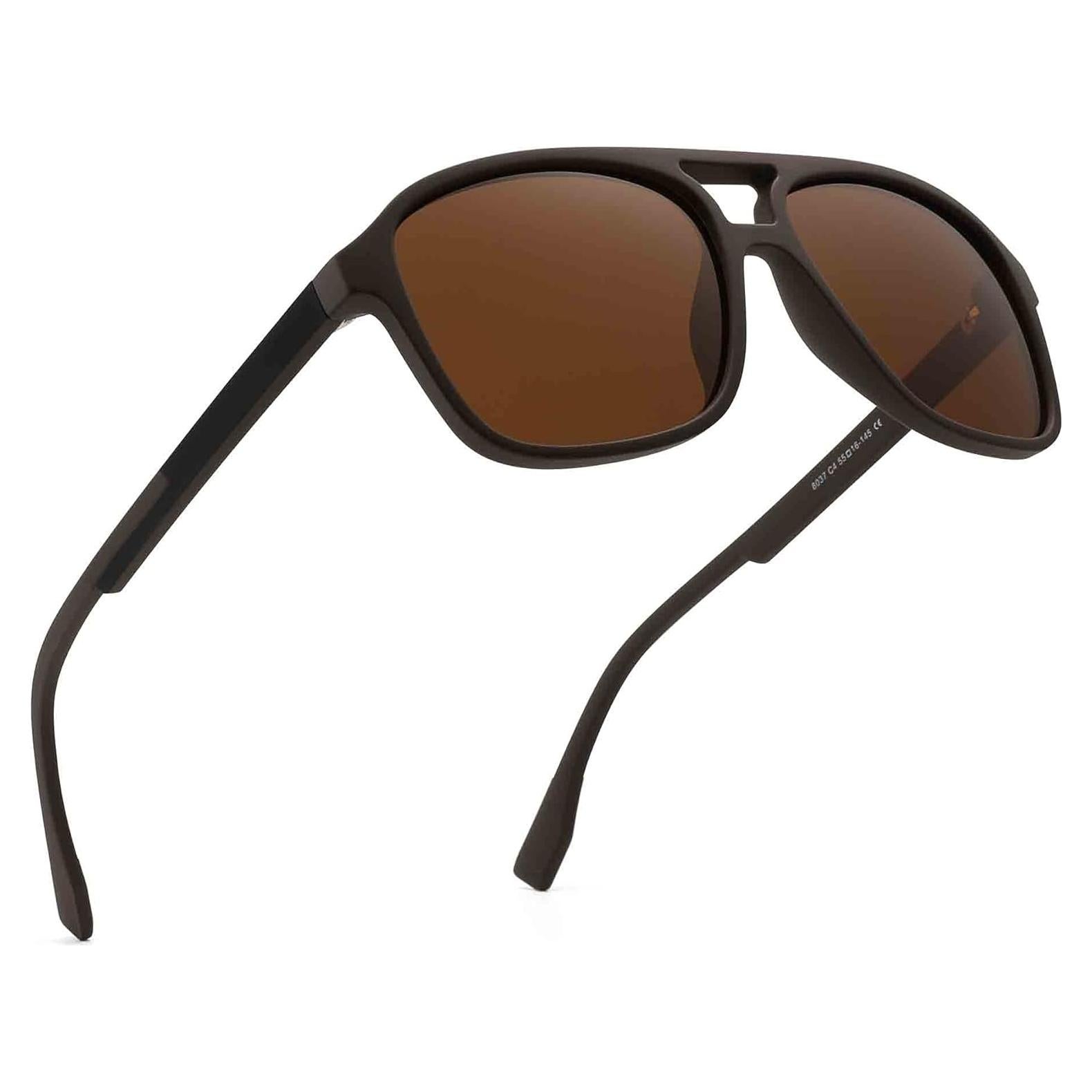 Gafas de Sol Aviador Polarizadas JIM HALO Café Mate 55mm