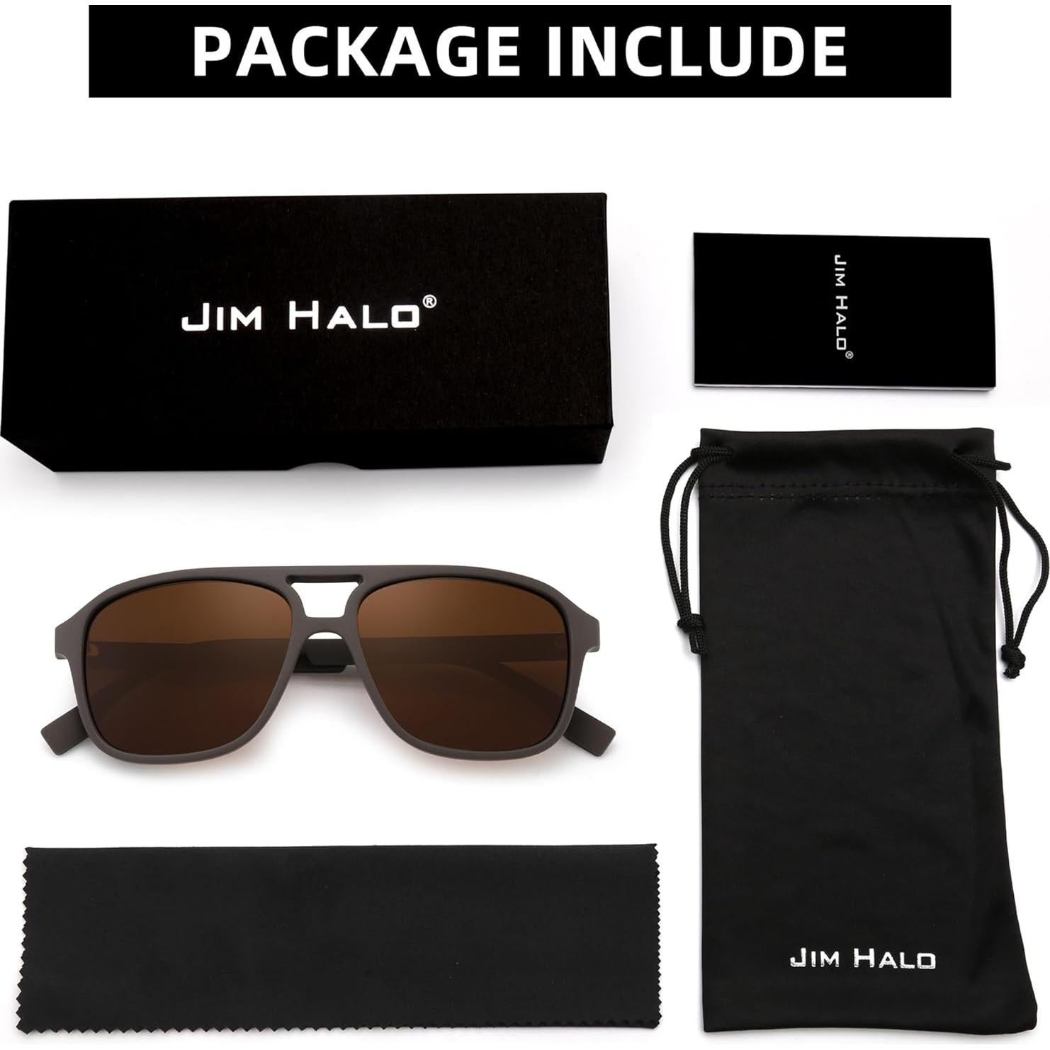 Gafas de Sol Aviador Polarizadas JIM HALO Café Mate 55mm