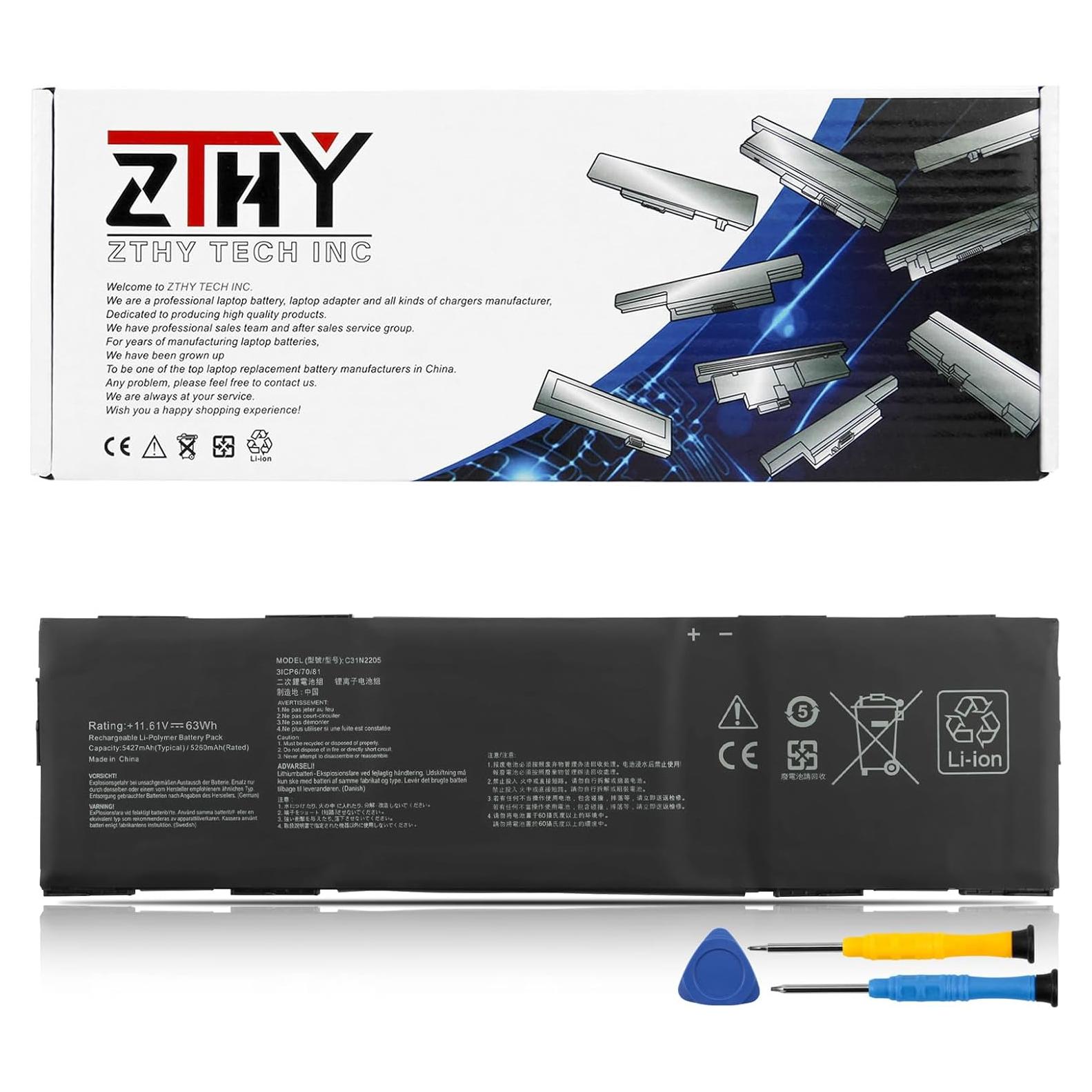 Batería ZTHY C31N2205 para Asus Chromebook Vibe 11.61V 63Wh