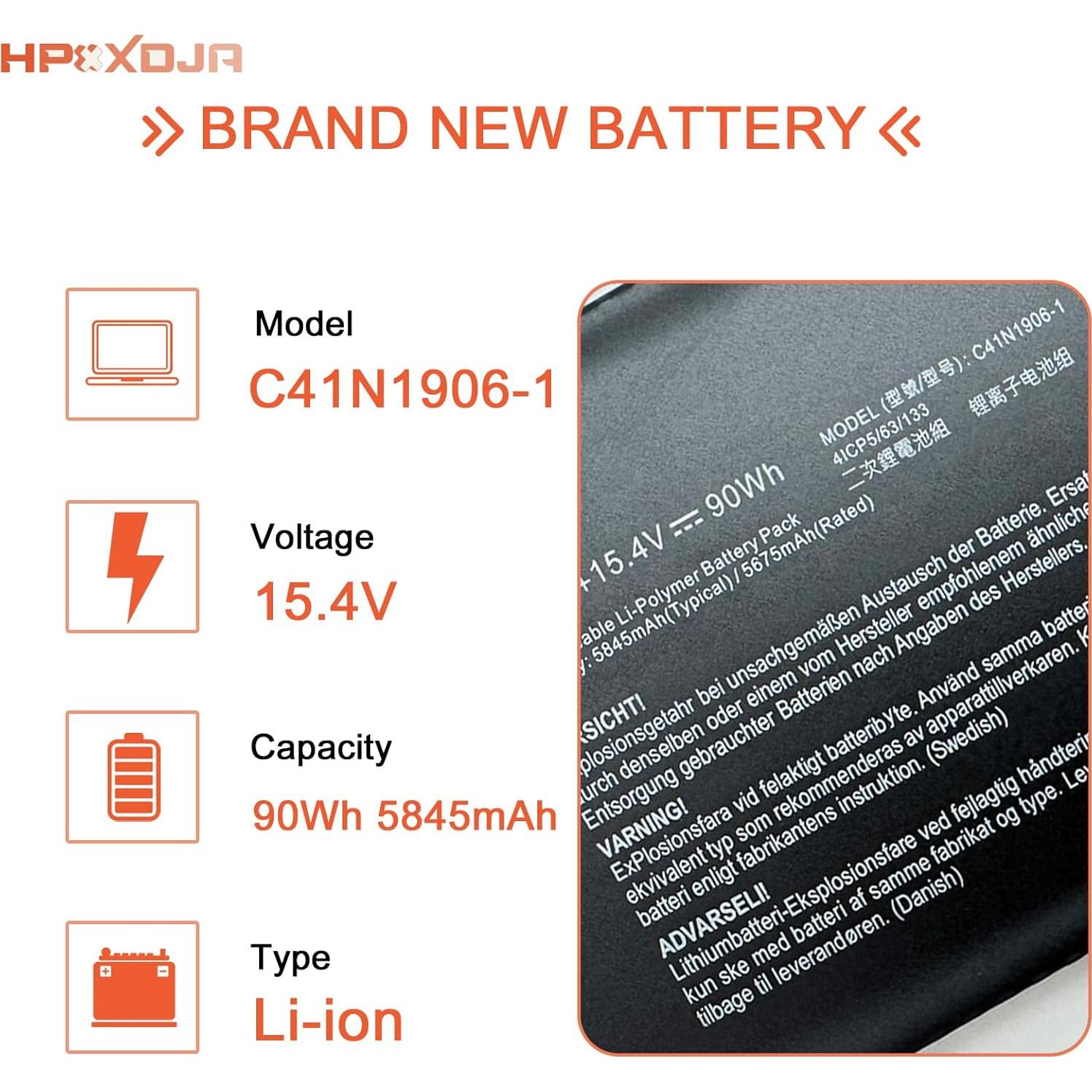 Batería de Laptop ASUS TUF Gaming C41N1906-1 90Wh 15.4V