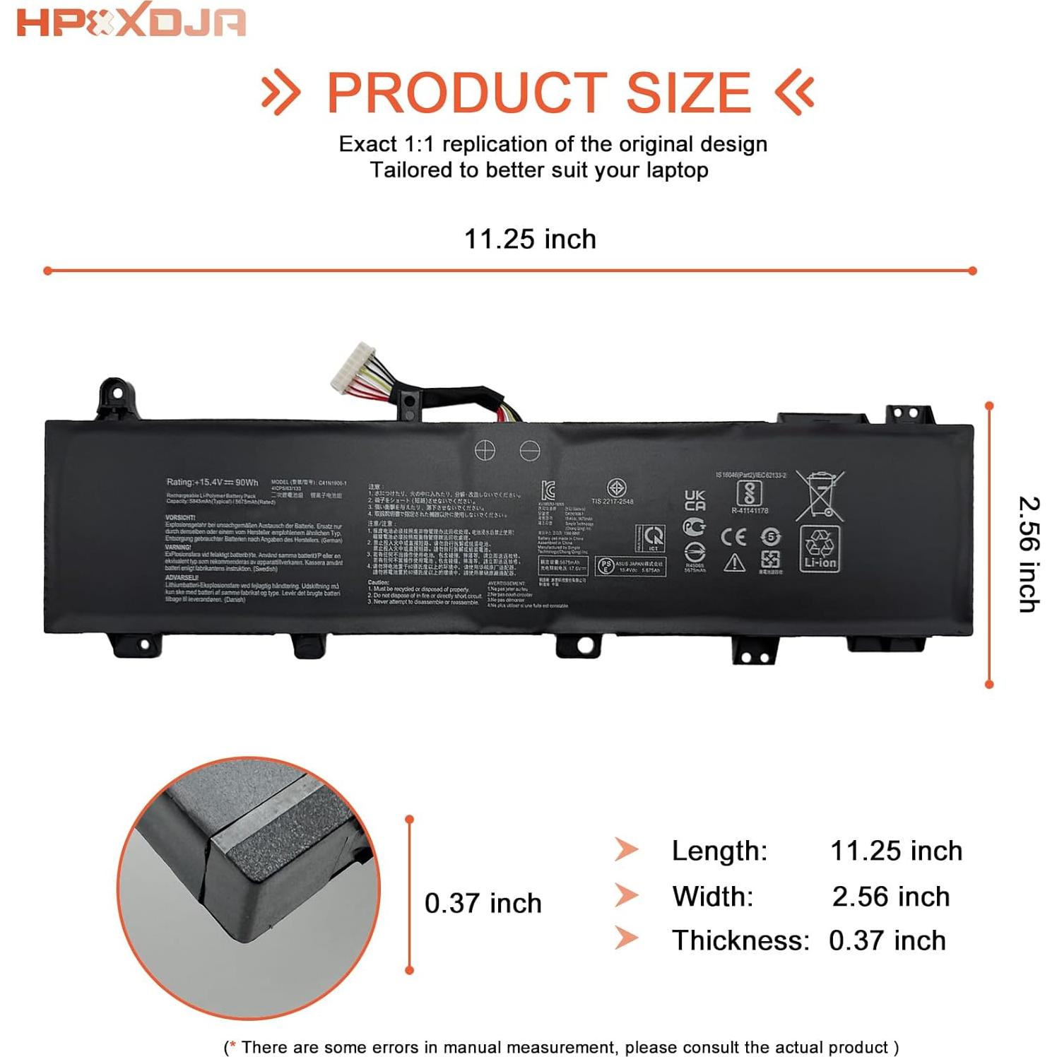 Batería de Laptop ASUS TUF Gaming C41N1906-1 90Wh 15.4V