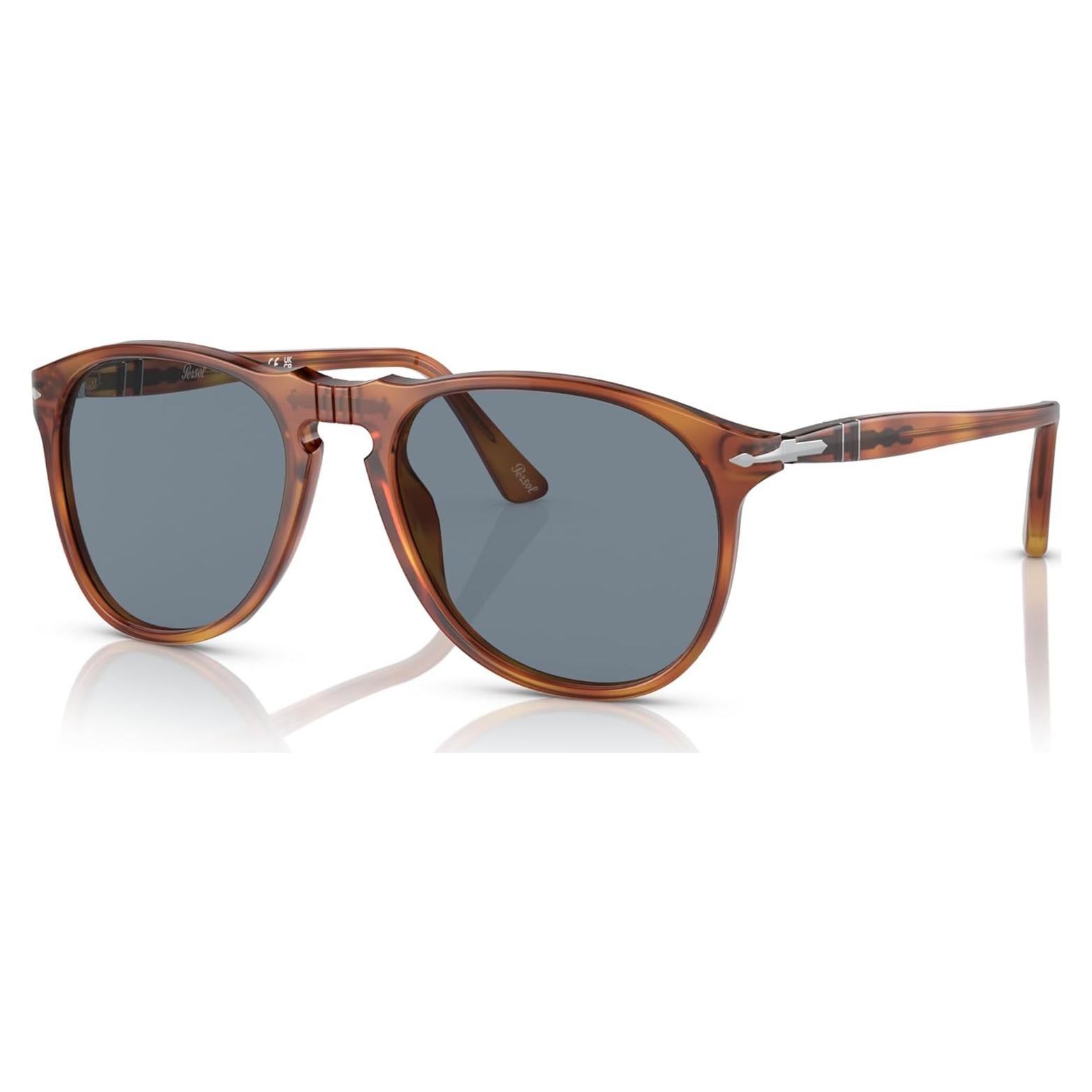 Gafas de sol Persol PO9649S Aviador Marrón Lentes Azules