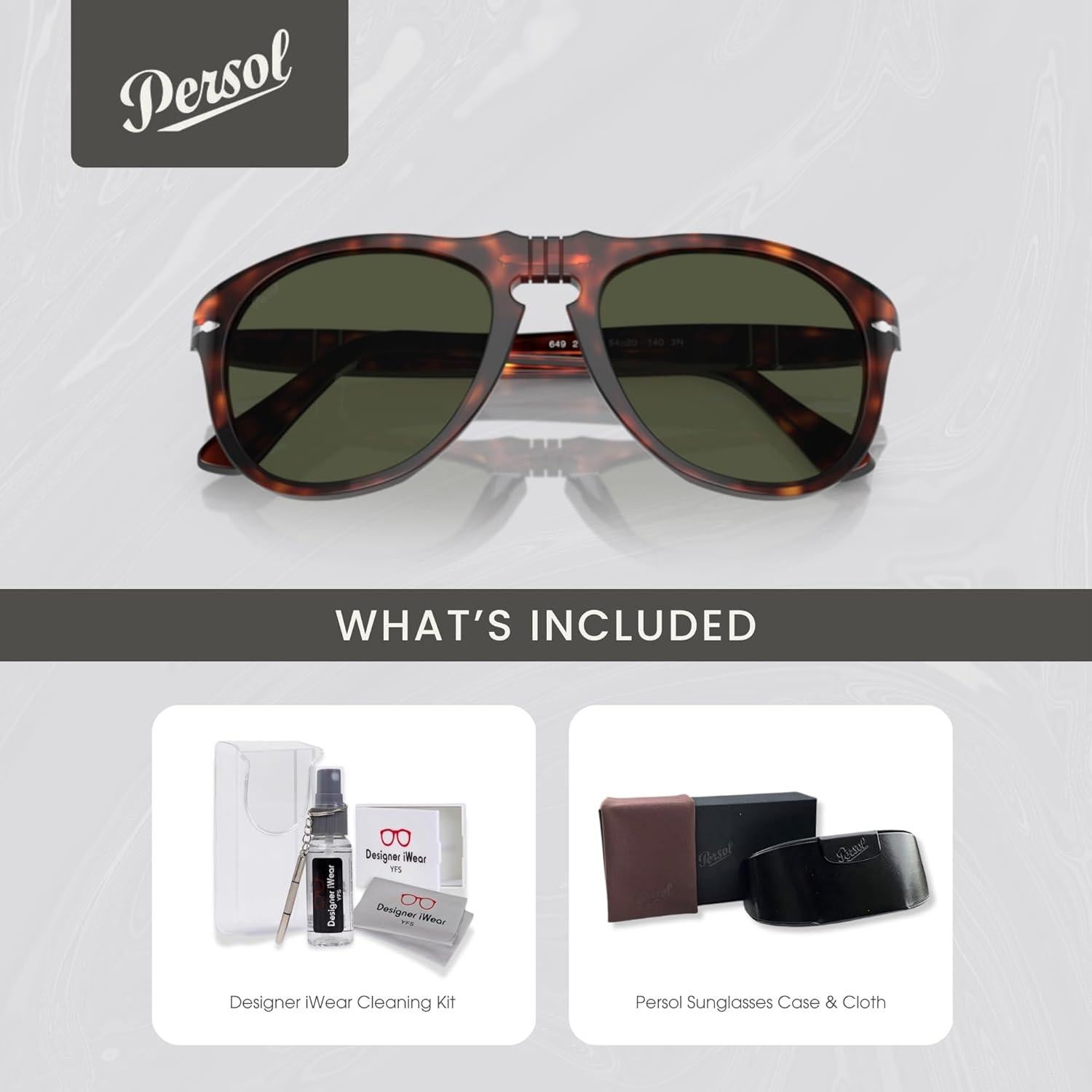 Gafas de Sol Persol PO0649 para Hombres + Kit iWear