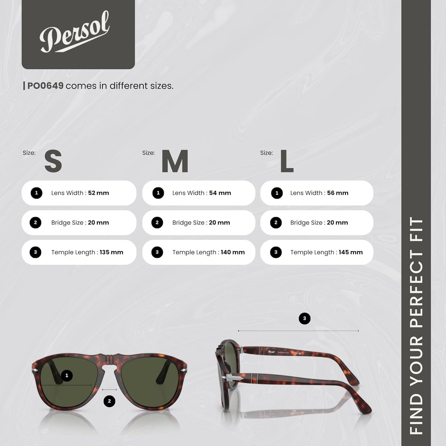 Gafas de Sol Persol PO0649 para Hombres + Kit iWear