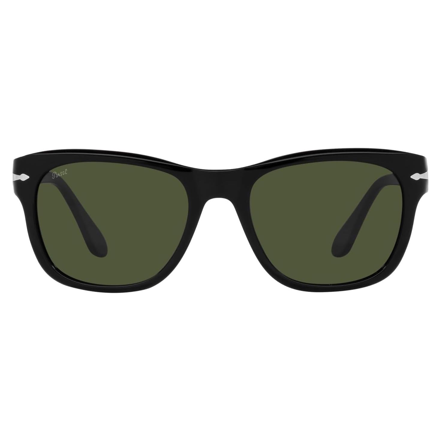 Gafas de sol Persol PO3313S cuadradas negras con lentes verdes