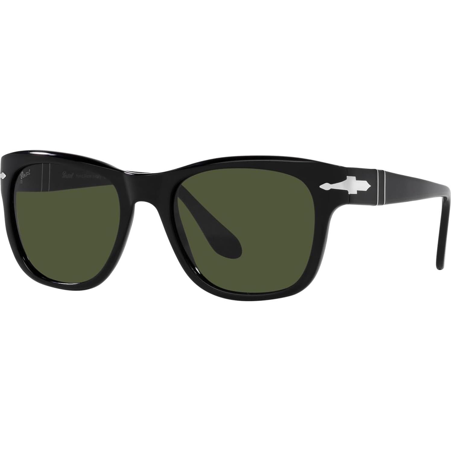 Gafas de sol Persol PO3313S cuadradas negras con lentes verdes