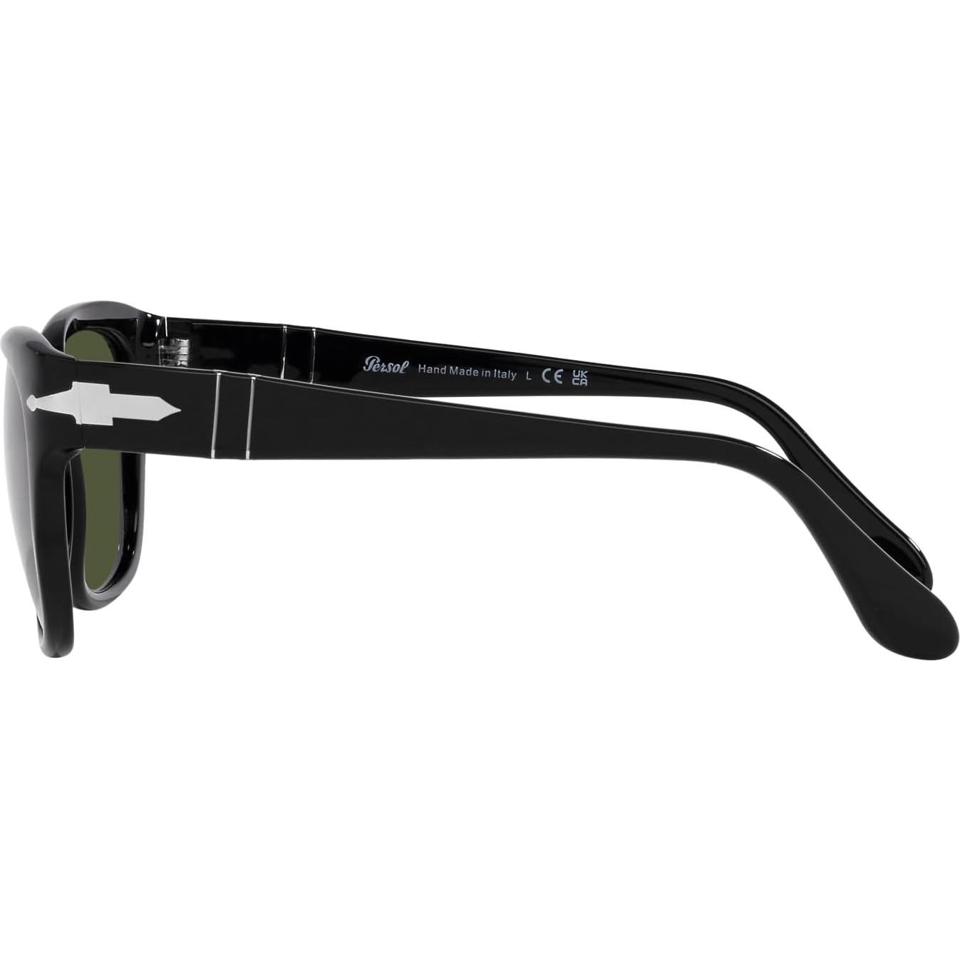 Gafas de sol Persol PO3313S cuadradas negras con lentes verdes