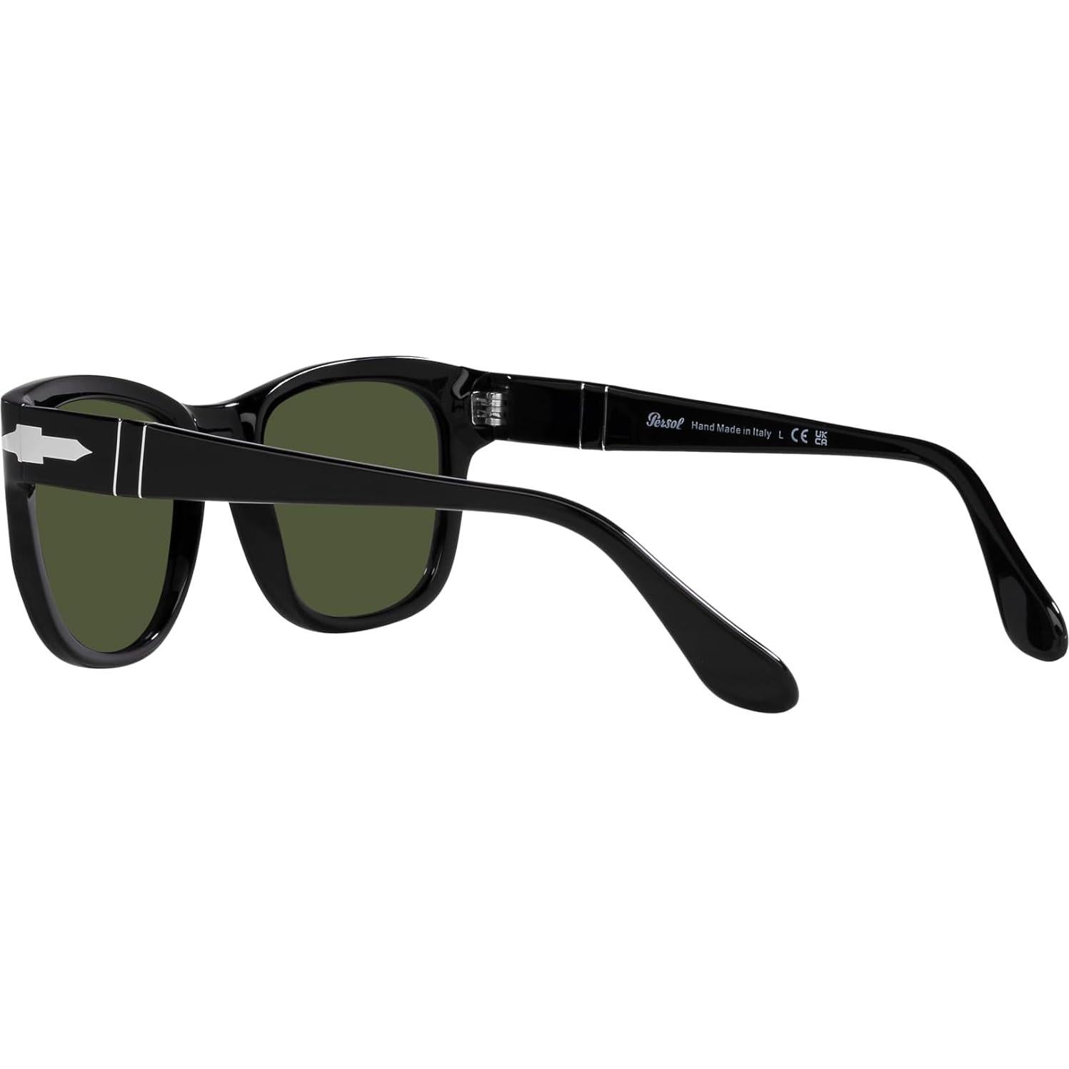 Gafas de sol Persol PO3313S cuadradas negras con lentes verdes