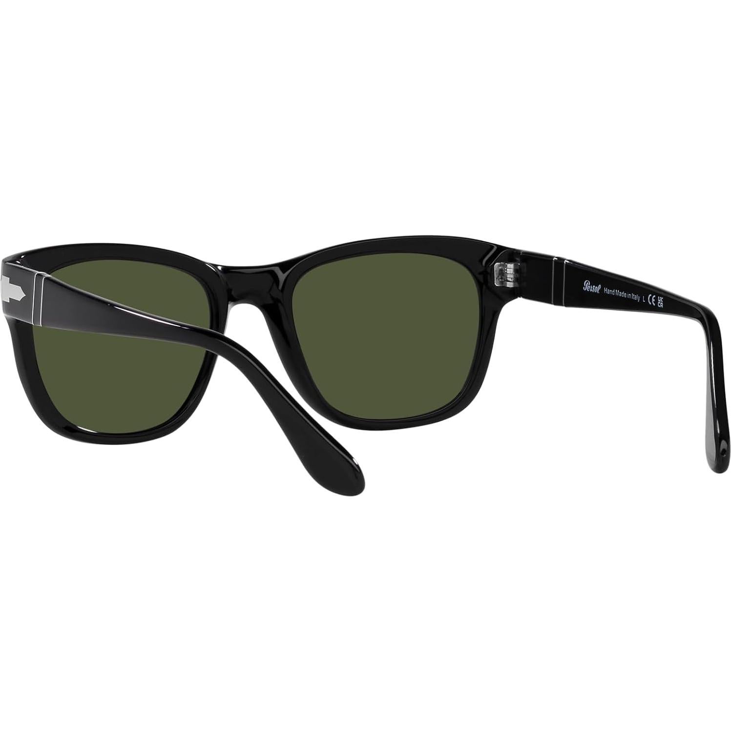 Gafas de sol Persol PO3313S cuadradas negras con lentes verdes