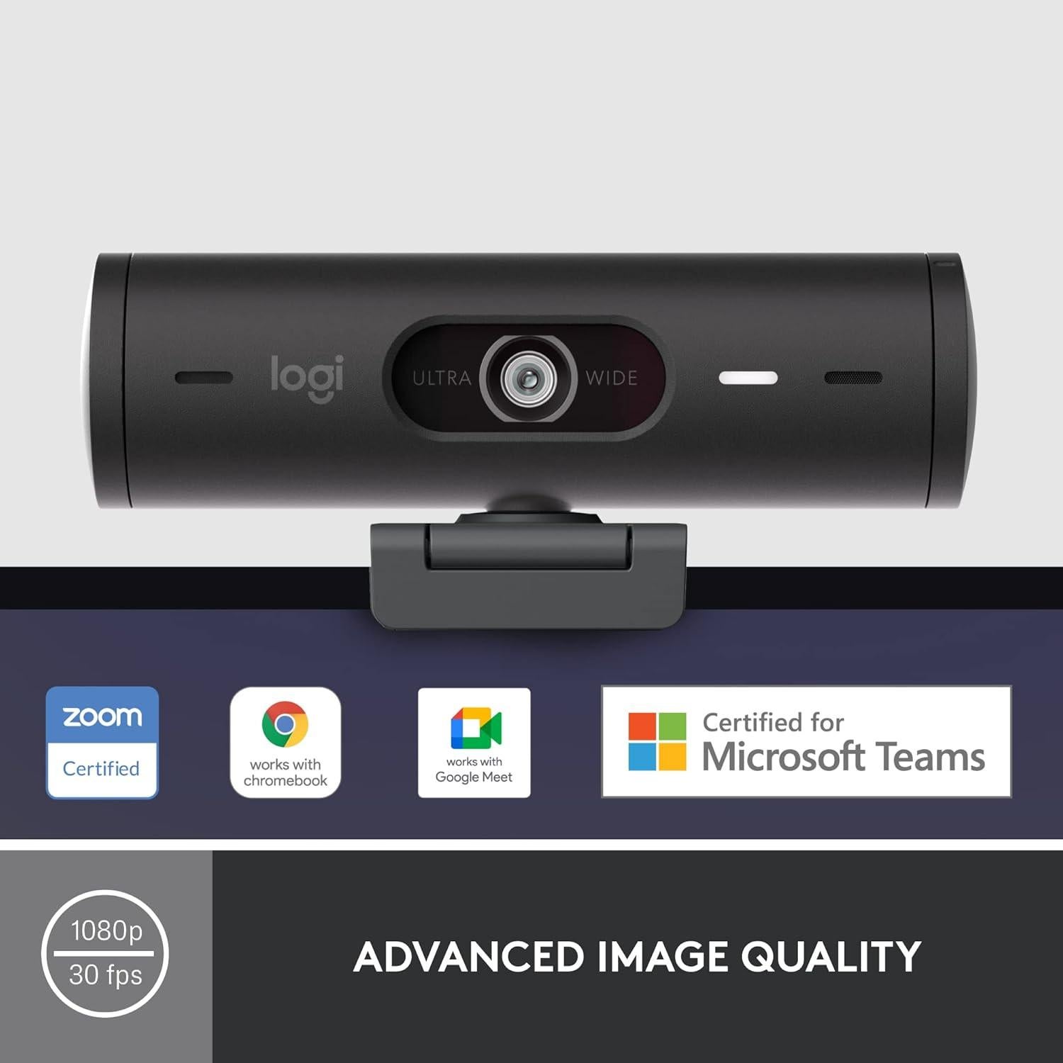 Webcam Logitech Brio 501 Full HD con Micrófonos y Luz