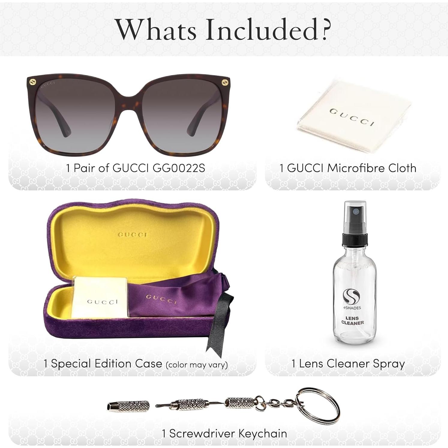 Gafas de Sol Gucci GG 0022S Cuadradas para Mujer 57mm