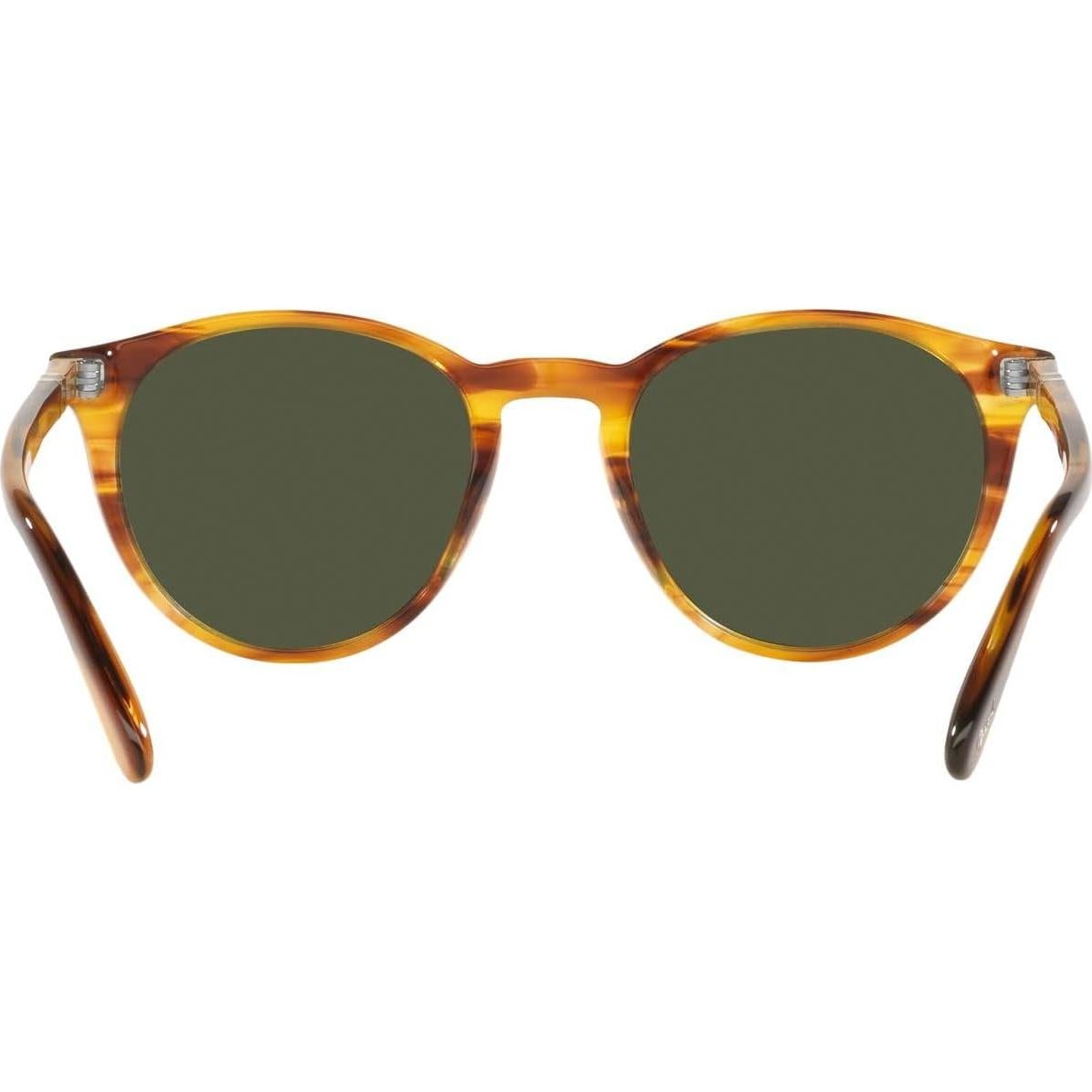 Gafas de sol redondas Persol PO3152S marrón rayado 52mm