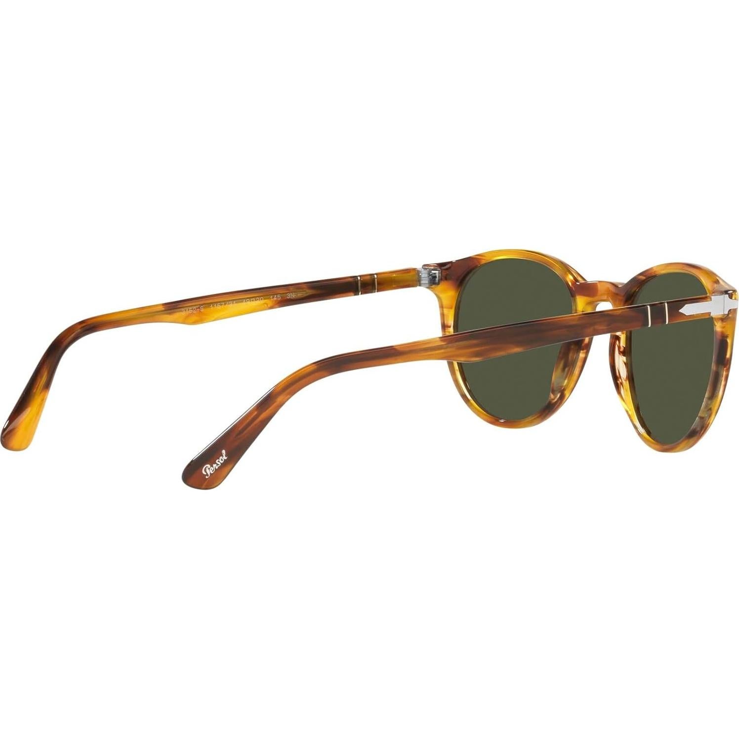 Gafas de sol redondas Persol PO3152S marrón rayado 52mm