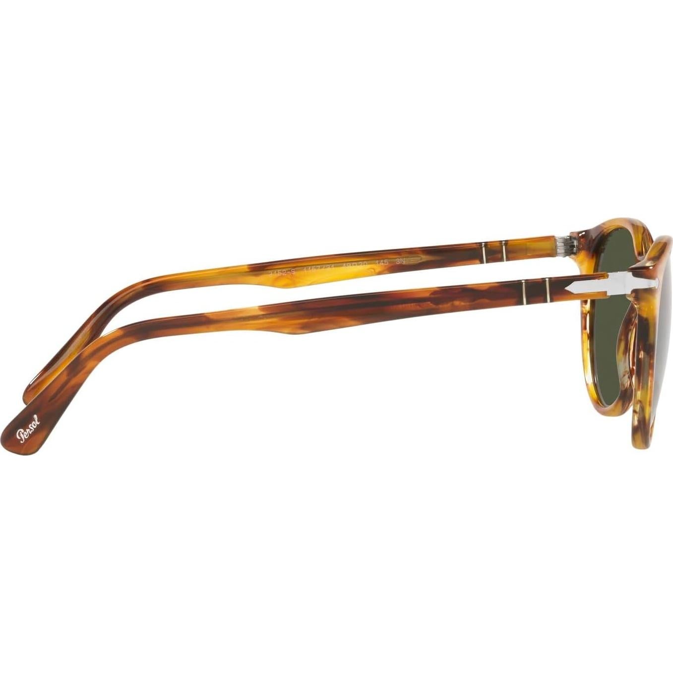 Gafas de sol redondas Persol PO3152S marrón rayado 52mm