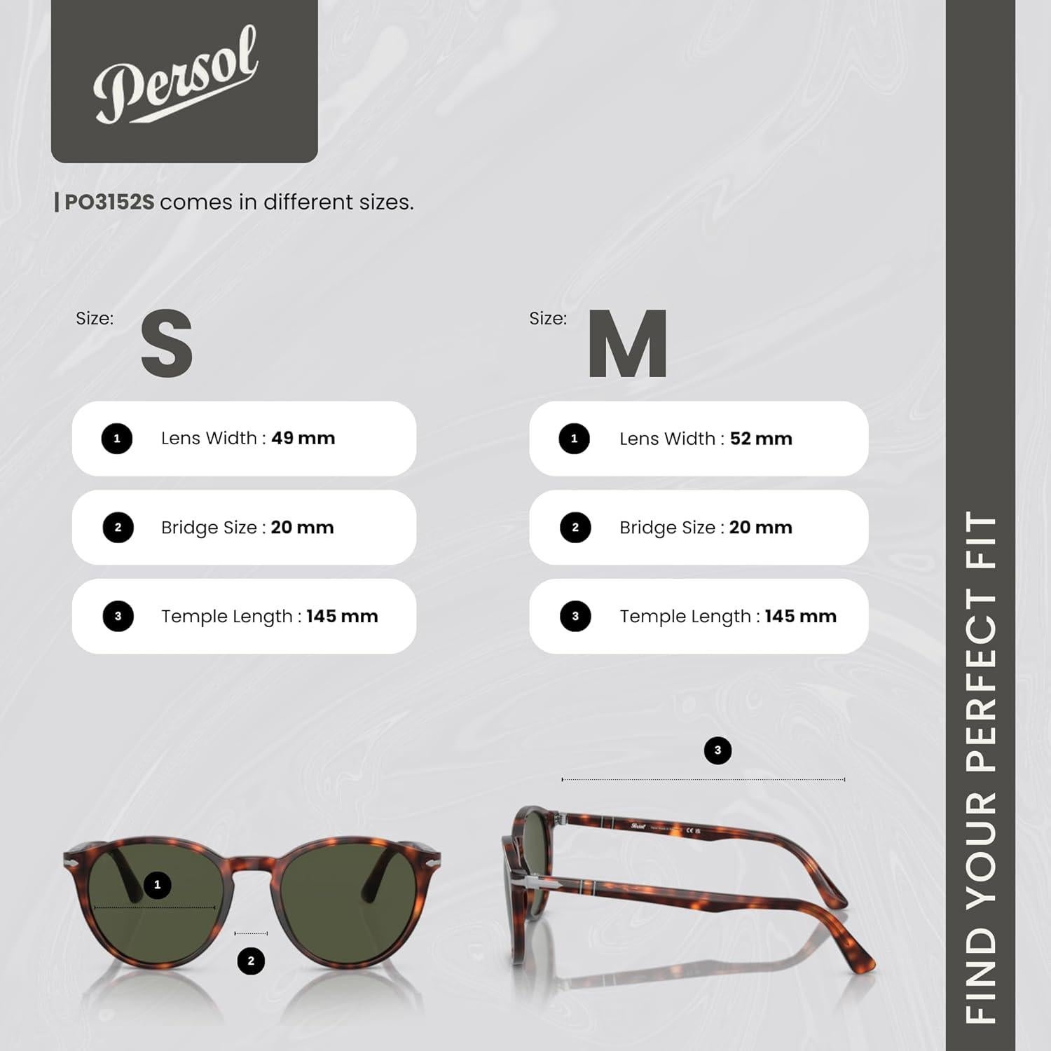 Gafas de sol Persol PO3152S para hombres + Kit iWear