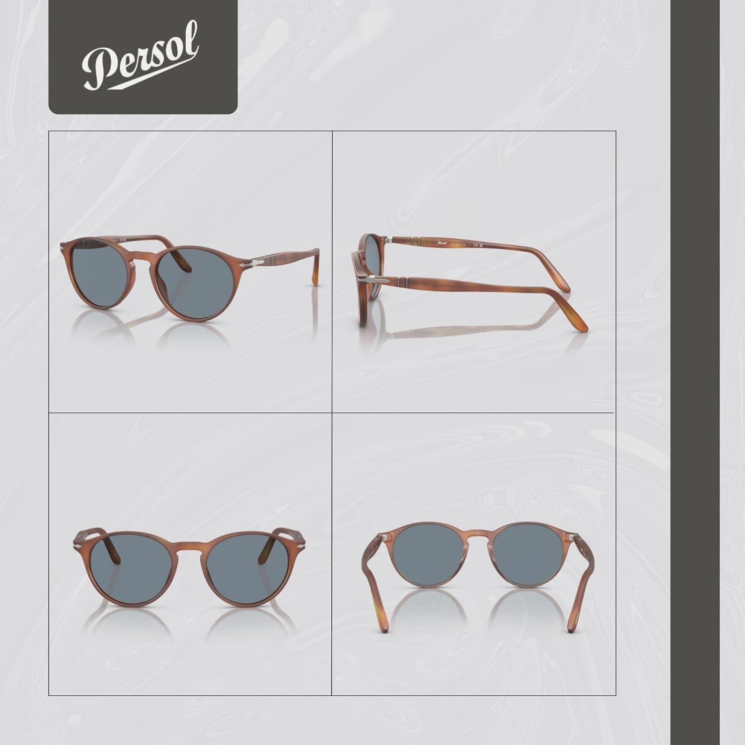 Gafas de sol redondas Persol PO3092SM para hombres + Kit iWear