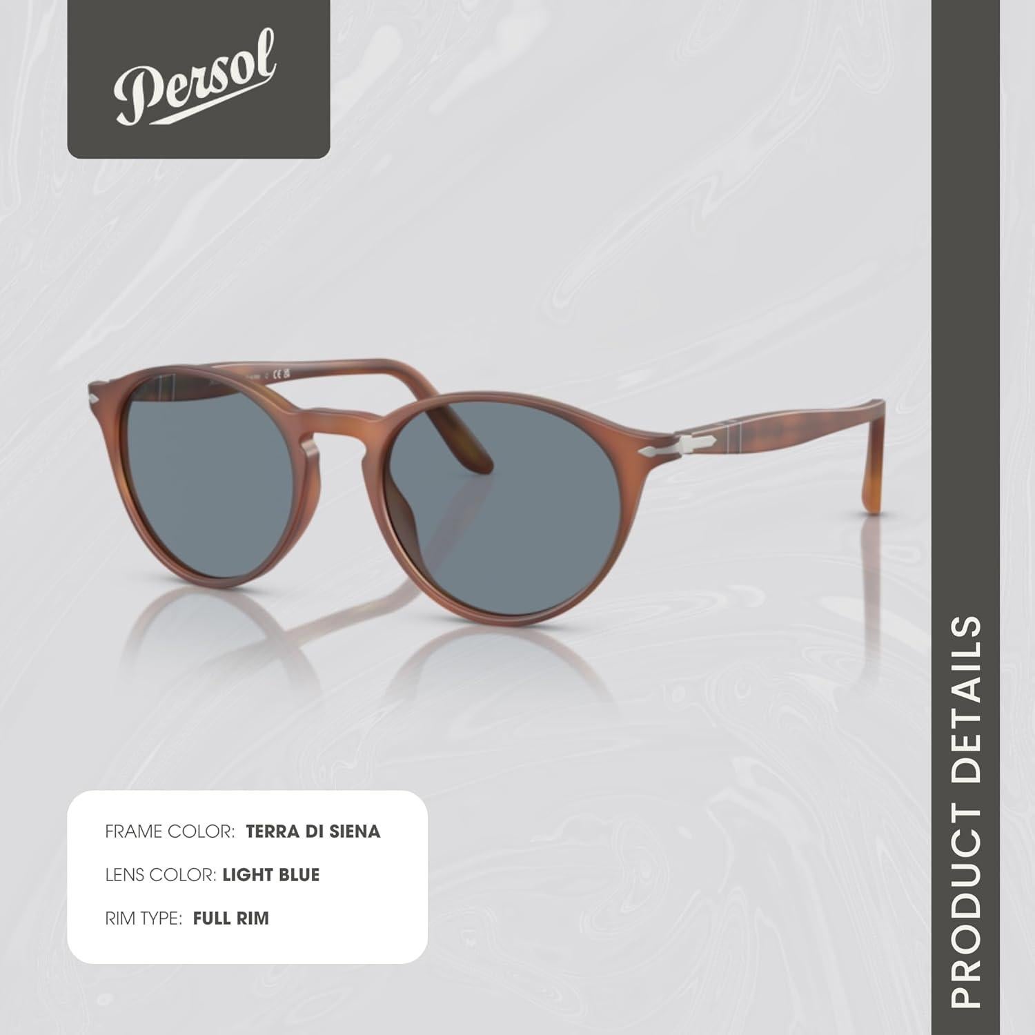 Gafas de sol redondas Persol PO3092SM para hombres + Kit iWear