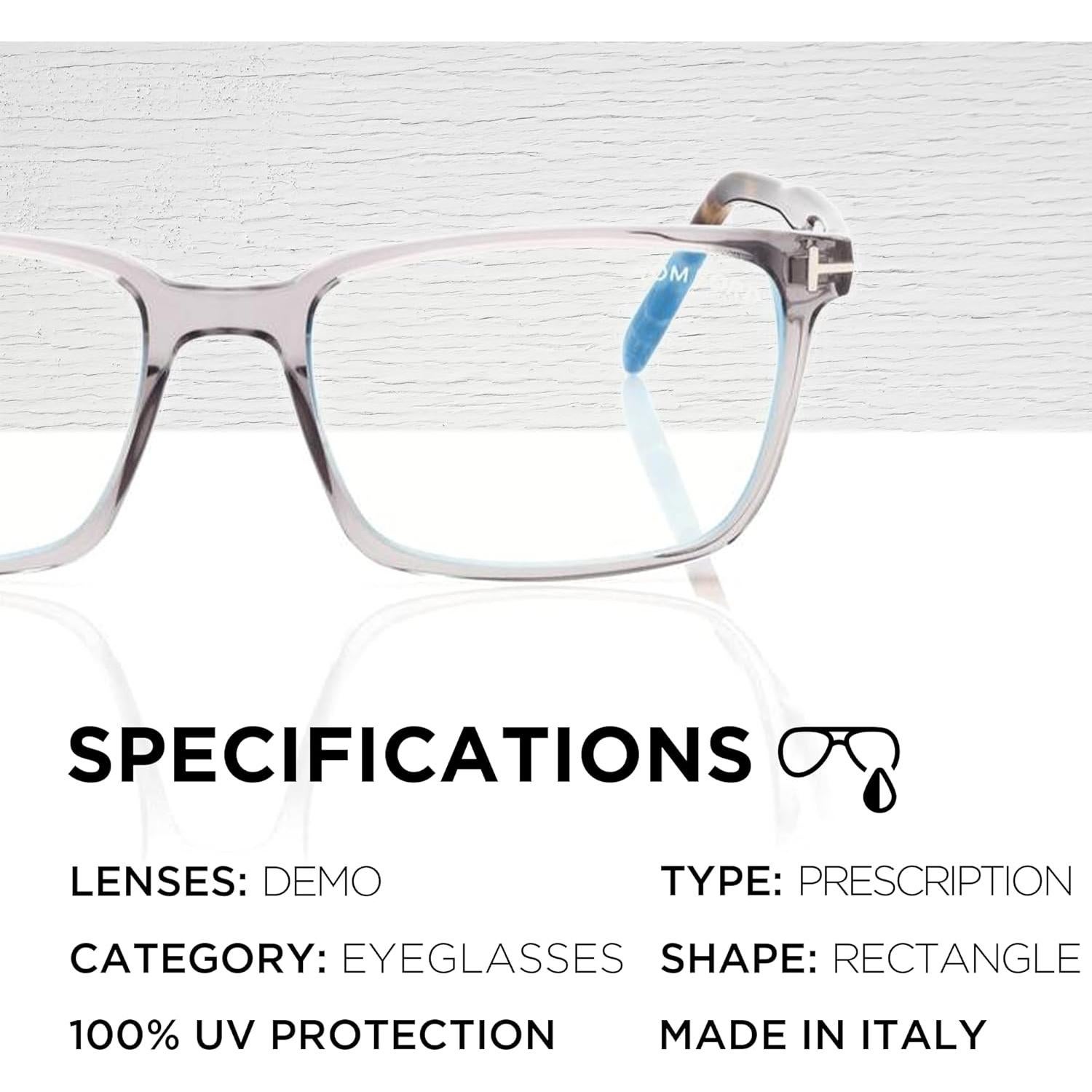 Gafas Tom Ford FT5802-B Rectangulares + Kit de Limpieza