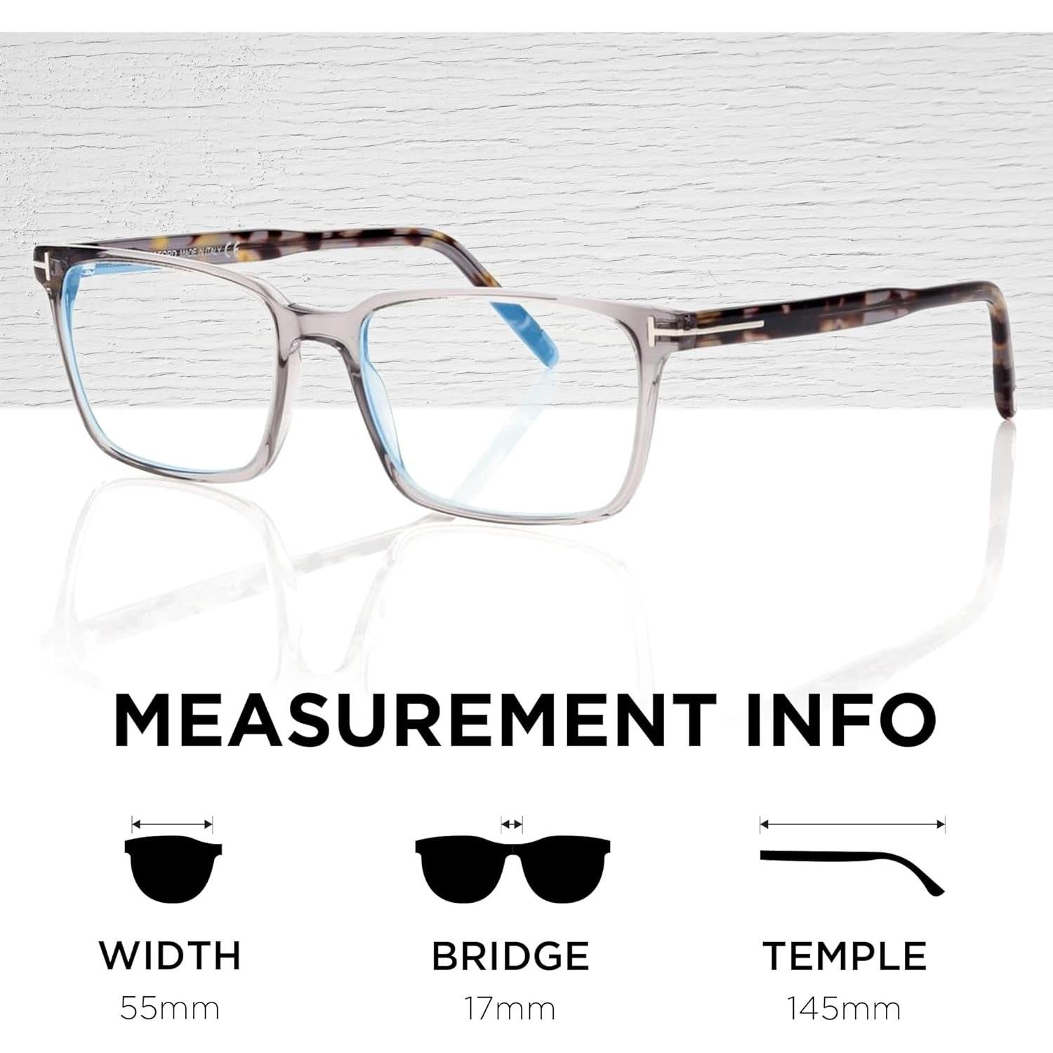 Gafas Tom Ford FT5802-B Rectangulares + Kit de Limpieza