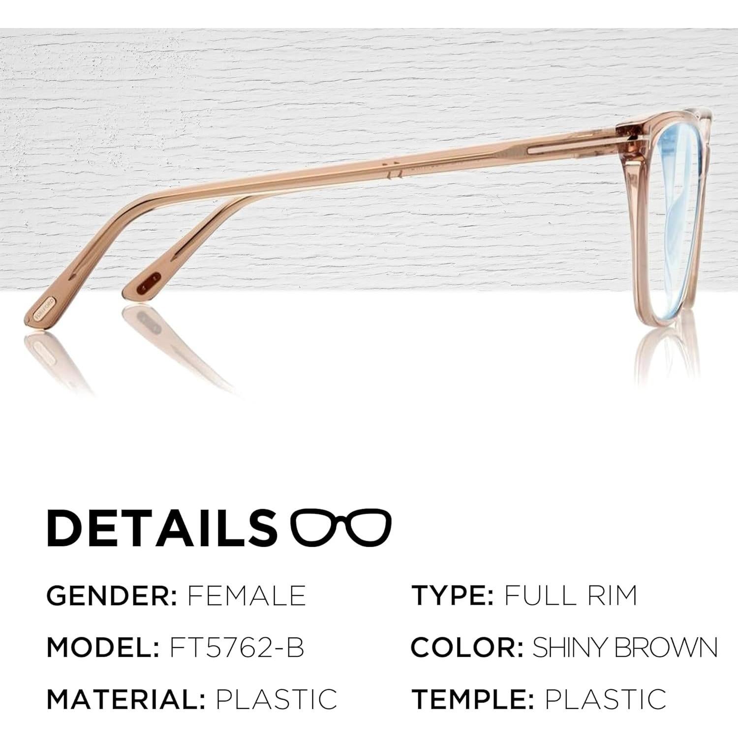 Gafas Tom Ford FT5762-B Cuadradas + Kit de limpieza eSHADES