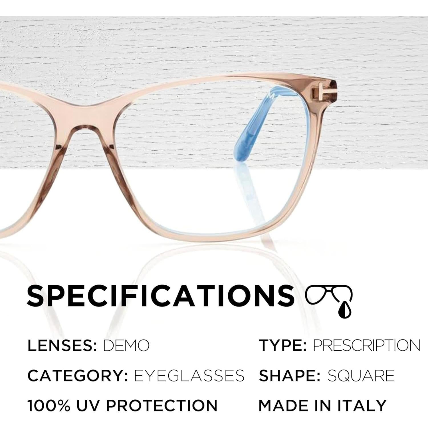 Gafas Tom Ford FT5762-B Cuadradas + Kit de limpieza eSHADES