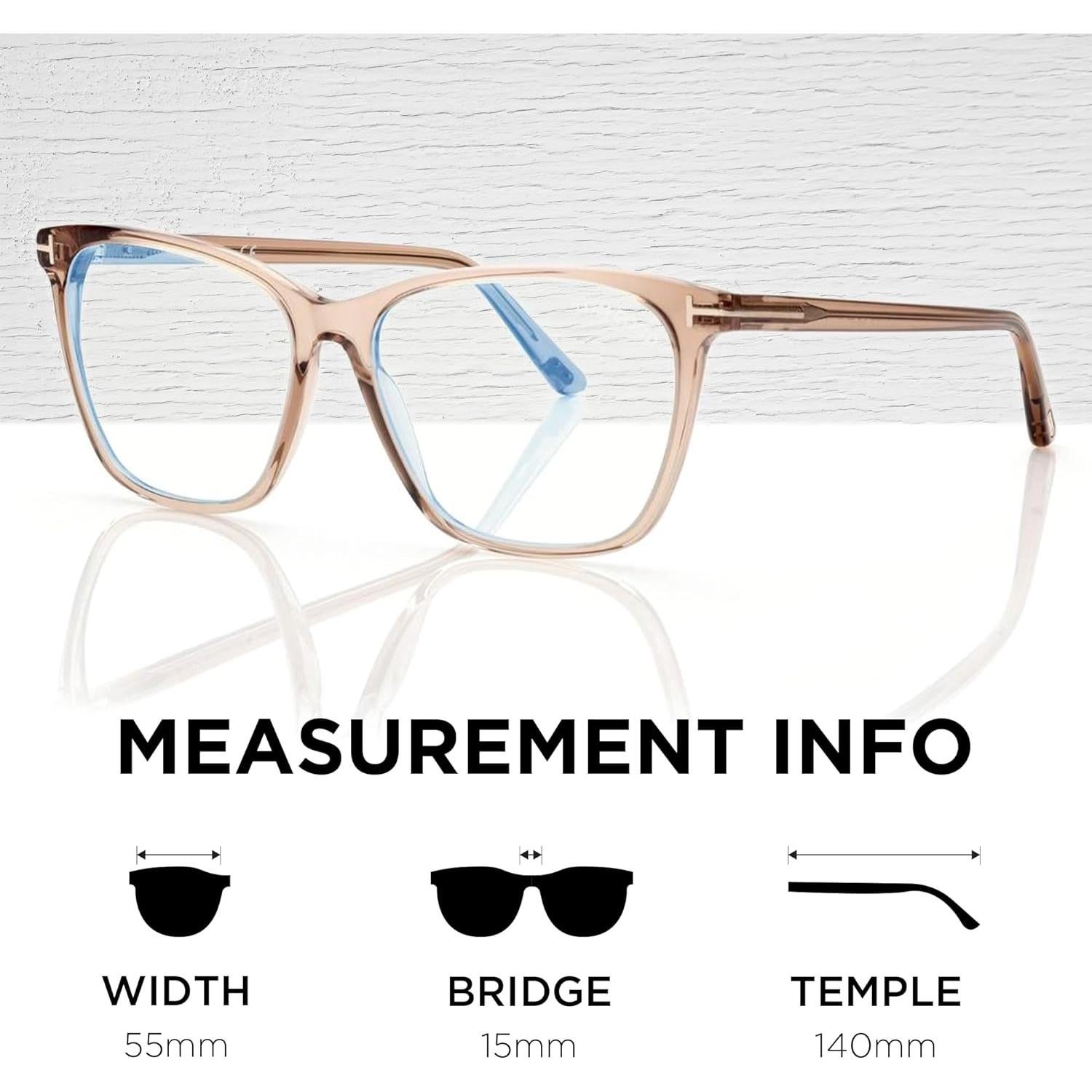 Gafas Tom Ford FT5762-B Cuadradas + Kit de limpieza eSHADES