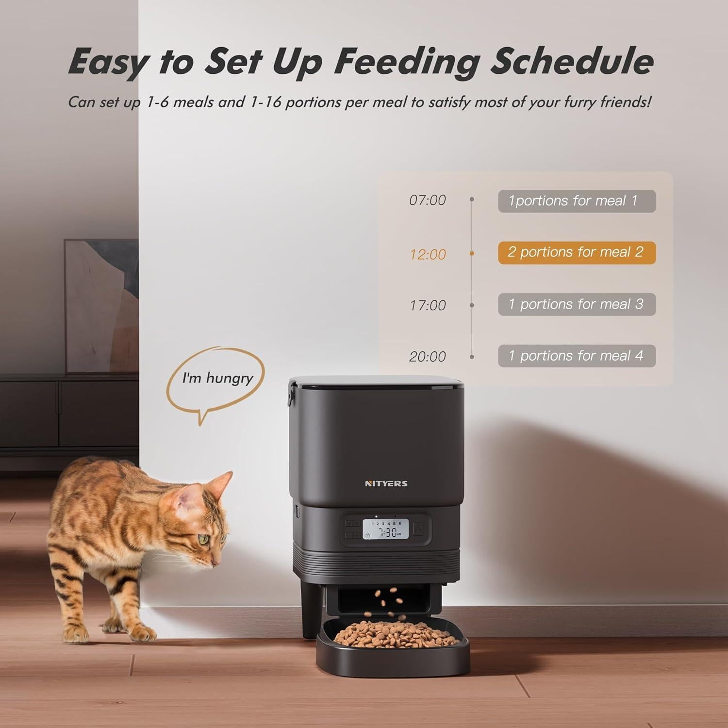 Comedero Automático Nityers 4L para Gatos y Perros Pequeños
