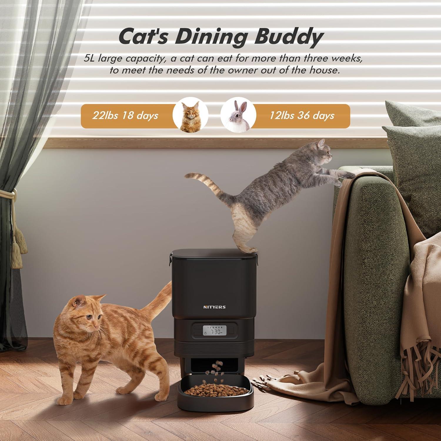 Comedero Automático Nityers 4L para Gatos y Perros Pequeños