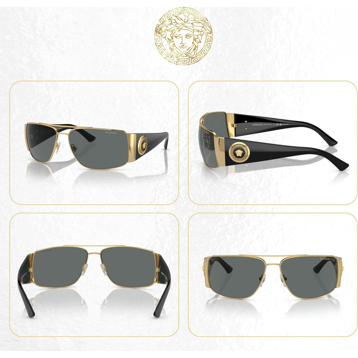 Gafas de sol Versace VE2163 doradas con lentes polarizados