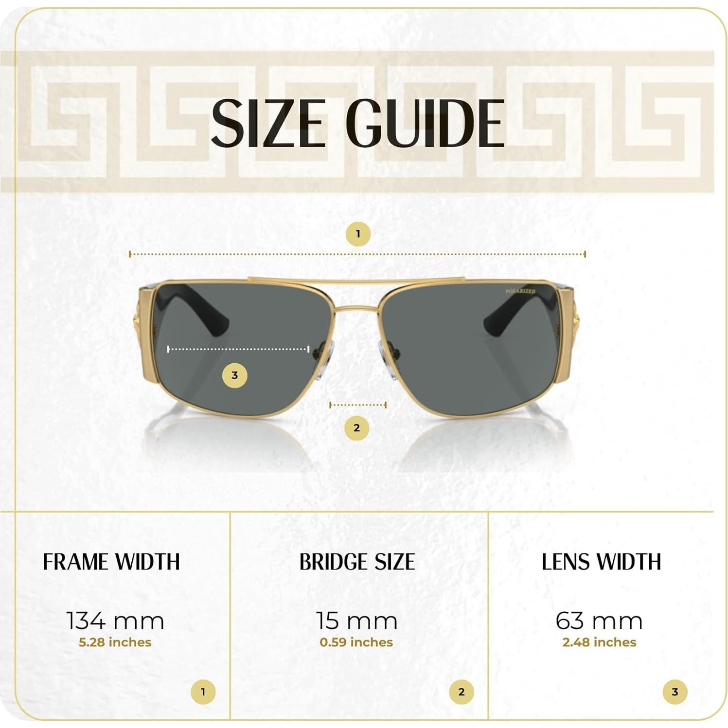 Gafas de sol Versace VE2163 doradas con lentes polarizados