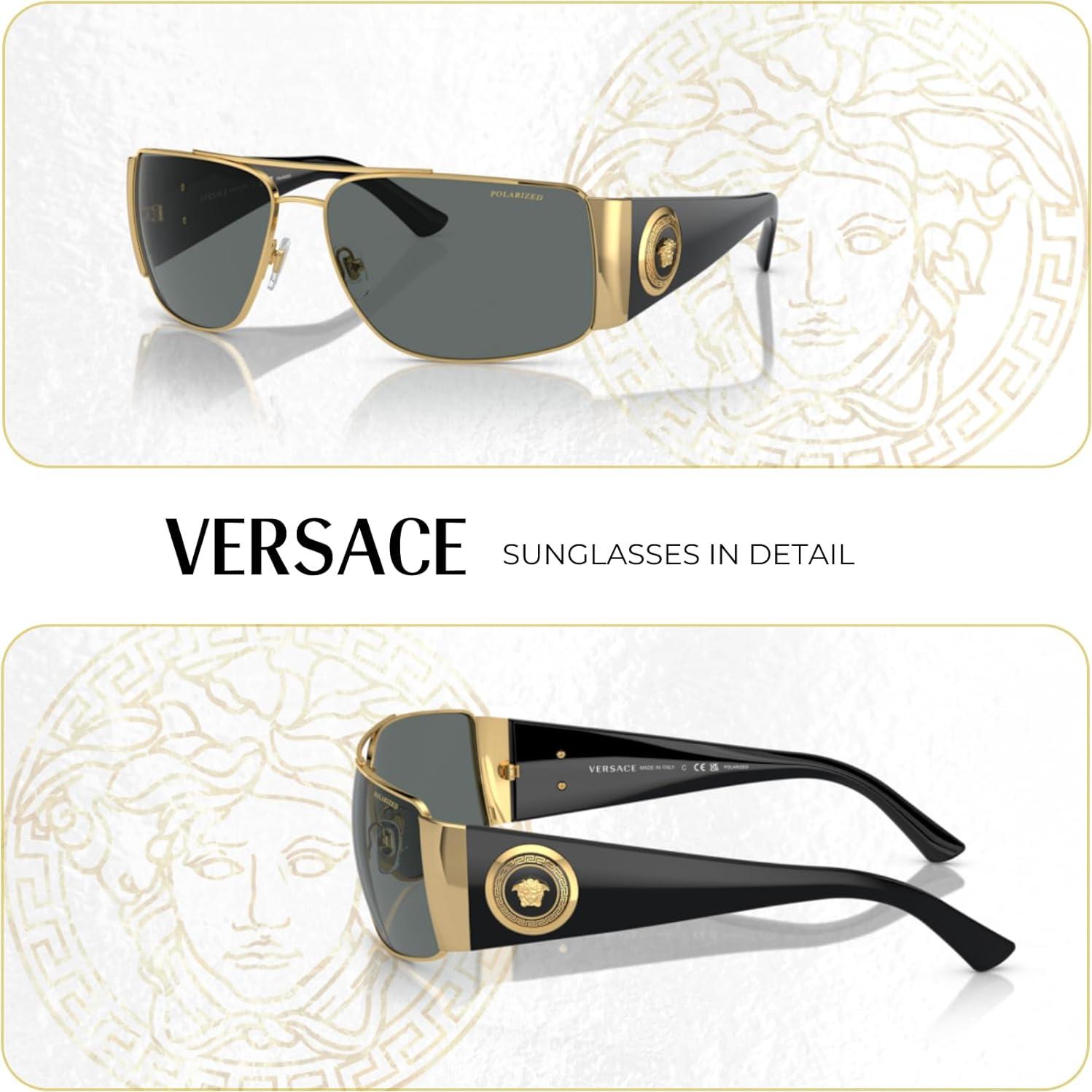 Gafas de sol Versace VE2163 doradas con lentes polarizados