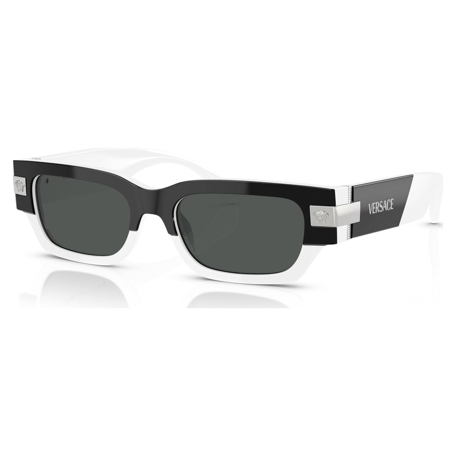 Gafas de sol Versace Hombre Marco Negro Lentes Grises 53mm