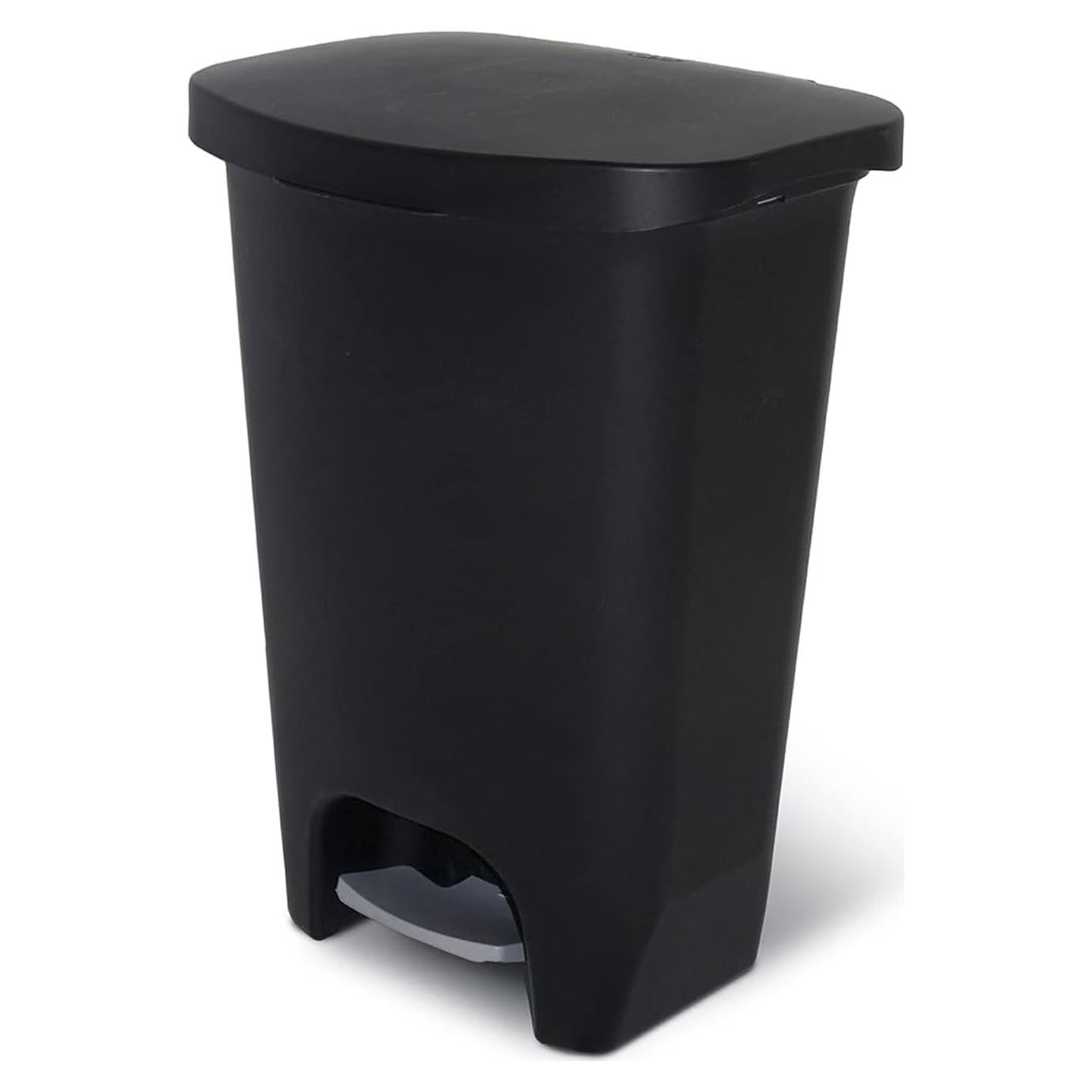 Basurero Glad 50L Negro con Pedal y Protección contra Olores
